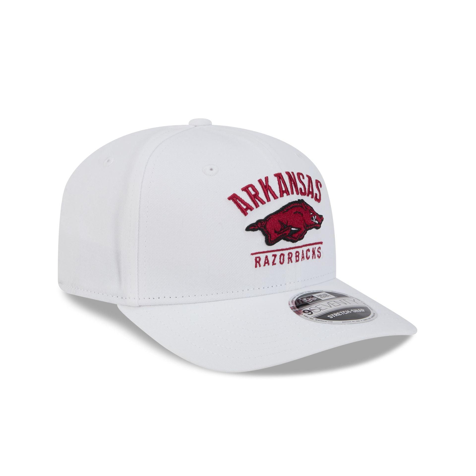 Arkansas Razorbacks Optic White 9SEVENTY Stretch-Snap Hat Male Product Image