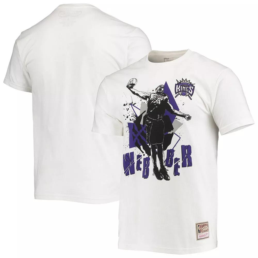 Men's Mitchell & Ness Chris Webber White Sacramento Kings Suite Sensations Player T-Shirt, Size: Small, Kng White Product Image
