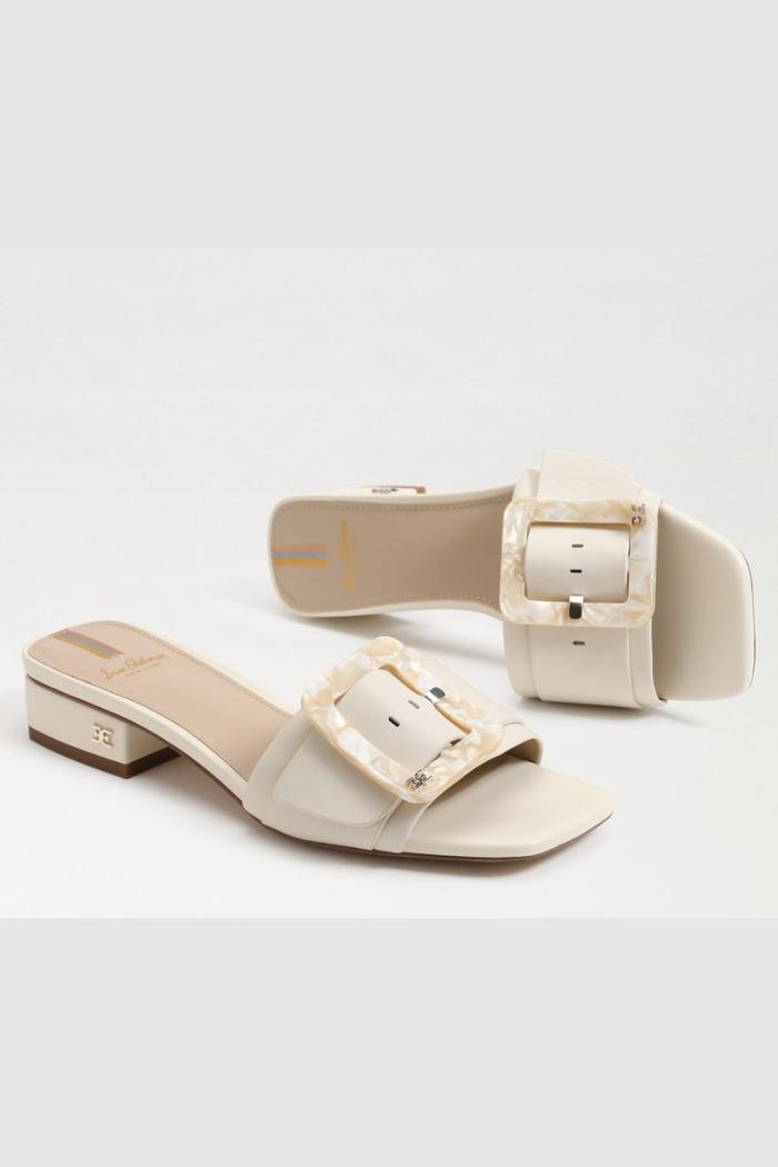 Deacon Slide Sandal - Ivory Leather Product Image
