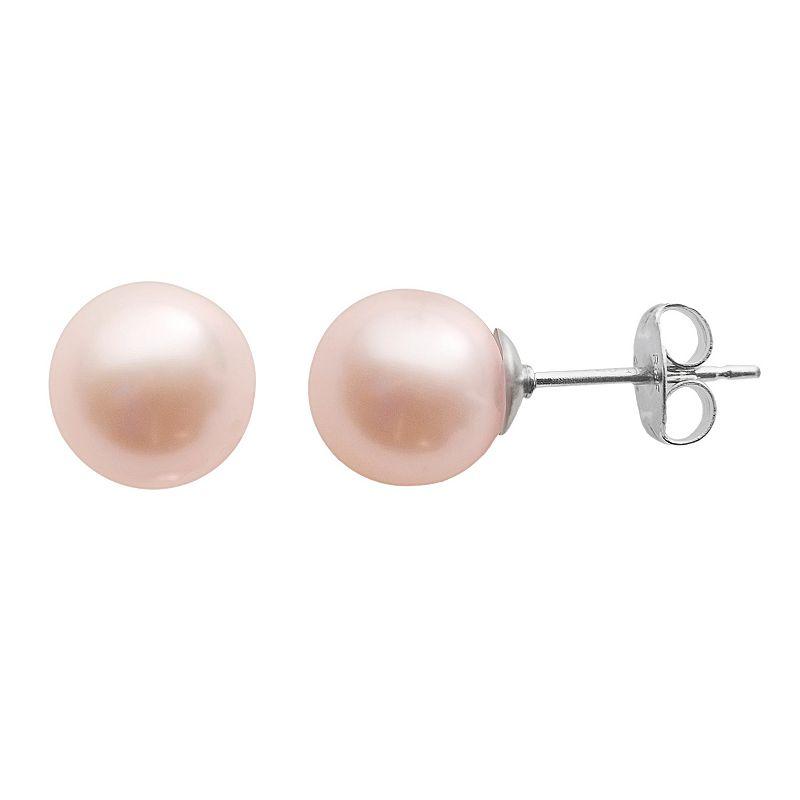 PearLustre by Imperial Dyed Freshwater Cultured Pearl Sterling Silver Stud Earrings, Women's, Blush Product Image