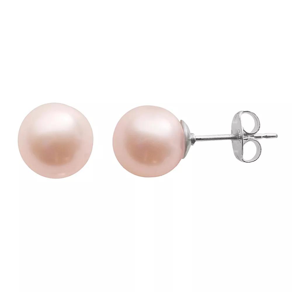 PearLustre by Imperial Dyed Freshwater Cultured Pearl Sterling Silver Stud Earrings, Women's, Blush Product Image