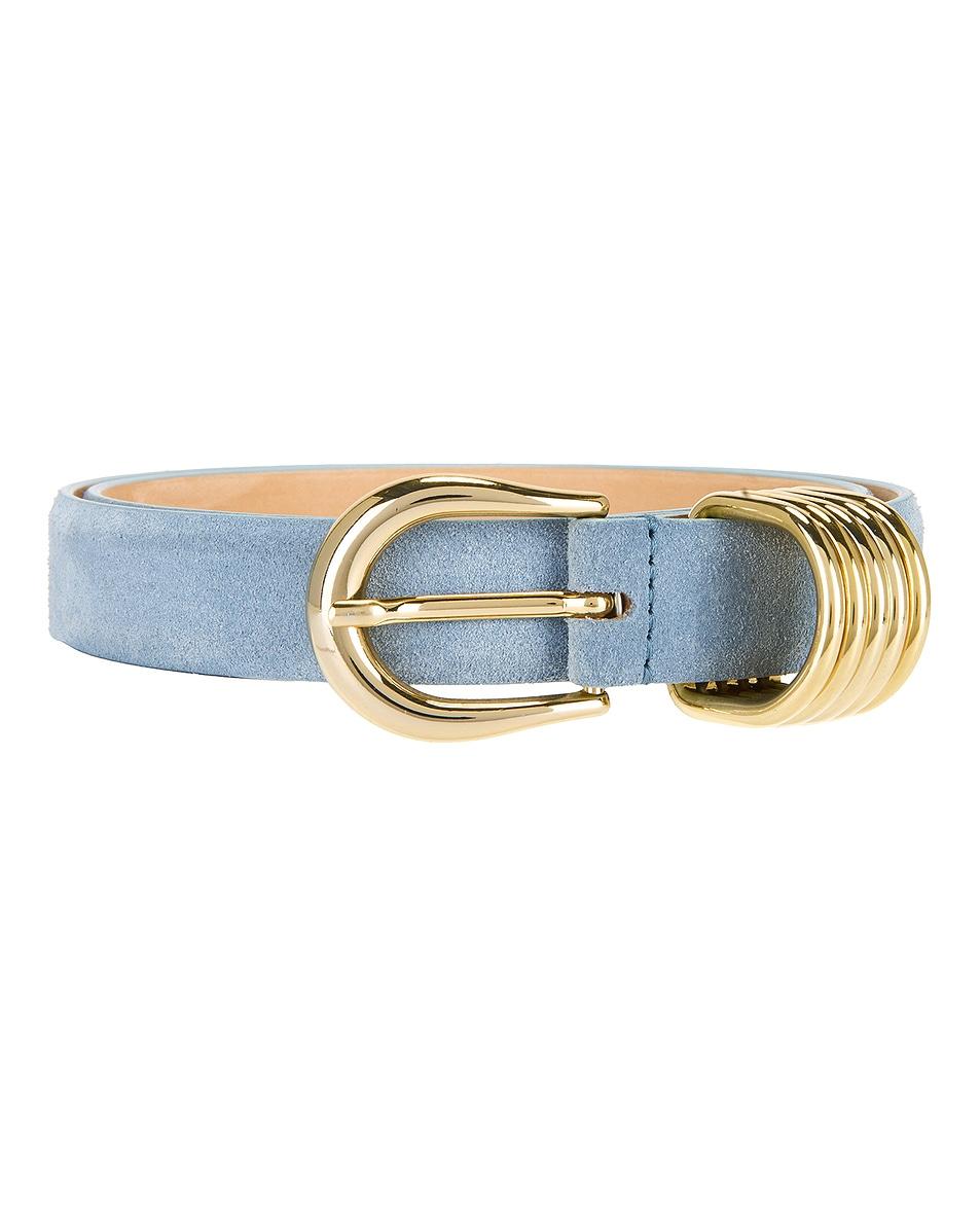 DEHANCHE Hollyhock Suede Belt in Baby Blue Product Image