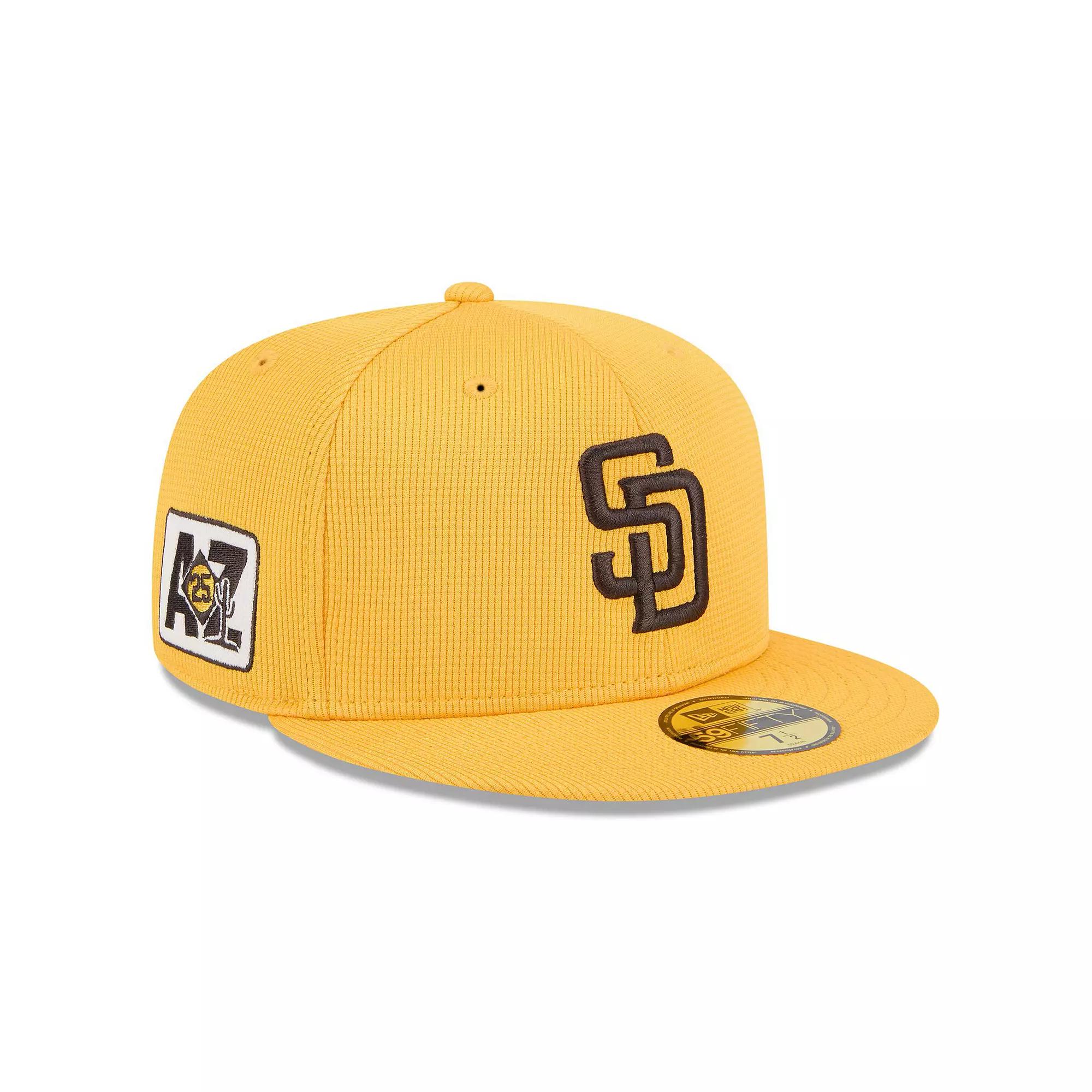 Men's New Era  Gold San Diego Padres 2025 Spring Training 59FIFTY Fitted Hat, Size: 7 1/8 Product Image