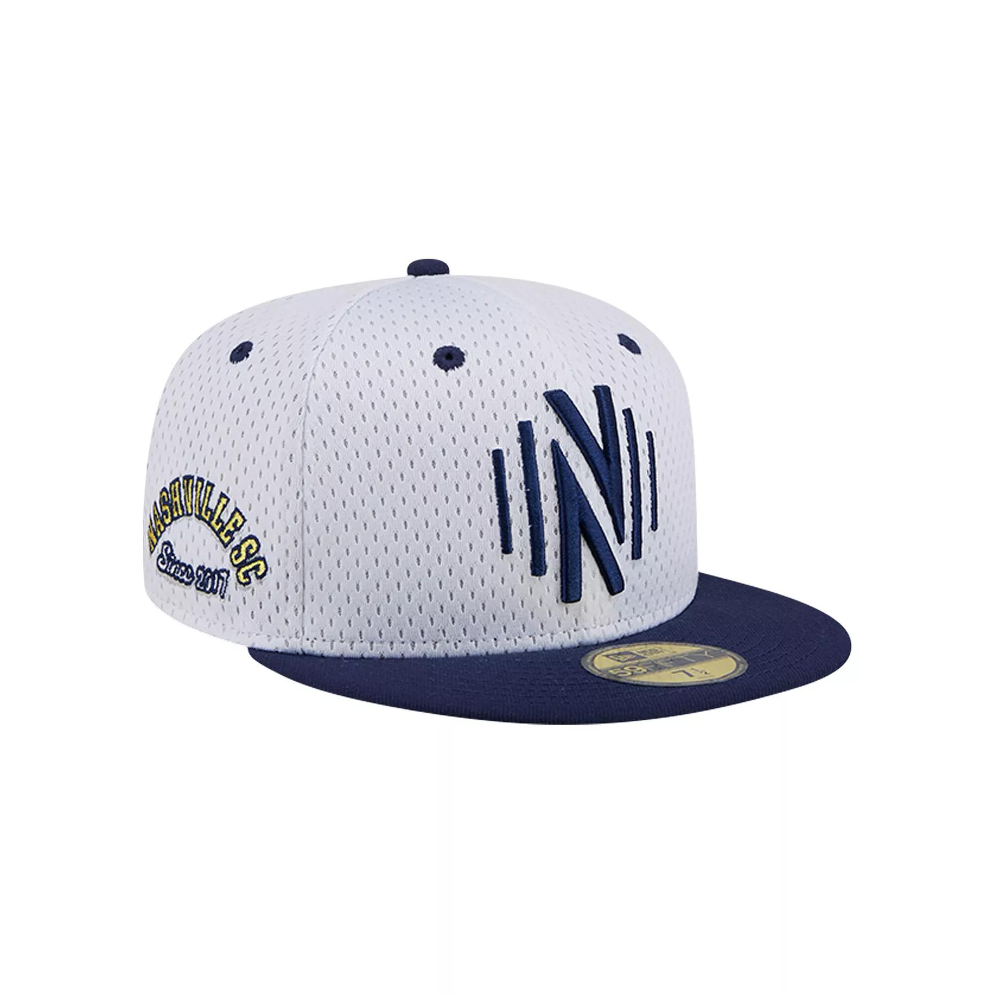 Men's New Era Gray Nashville SC Throwback Mesh 59FIFTY Fitted Hat,  Product Image