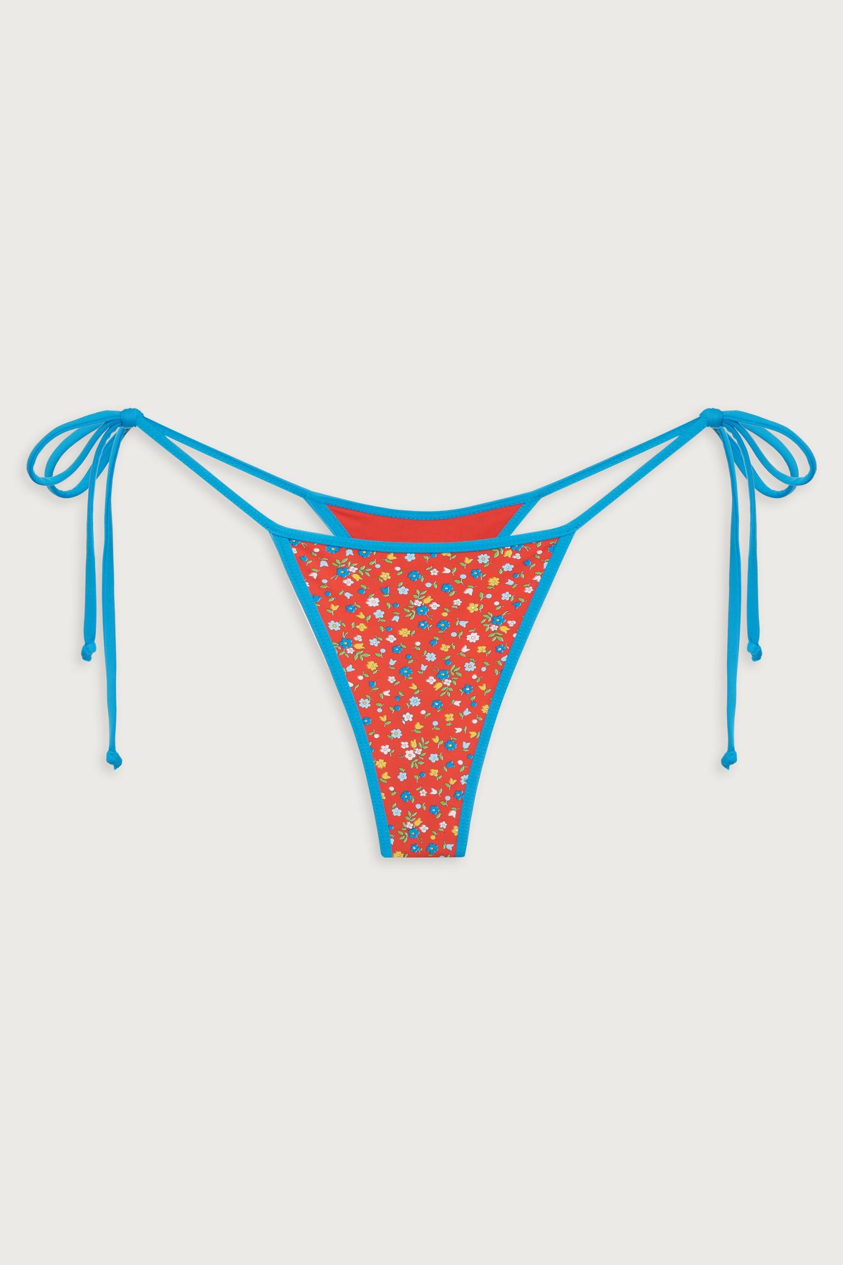 Hazel Floral Skimpy Bikini Bottom - Seaside Farm Product Image
