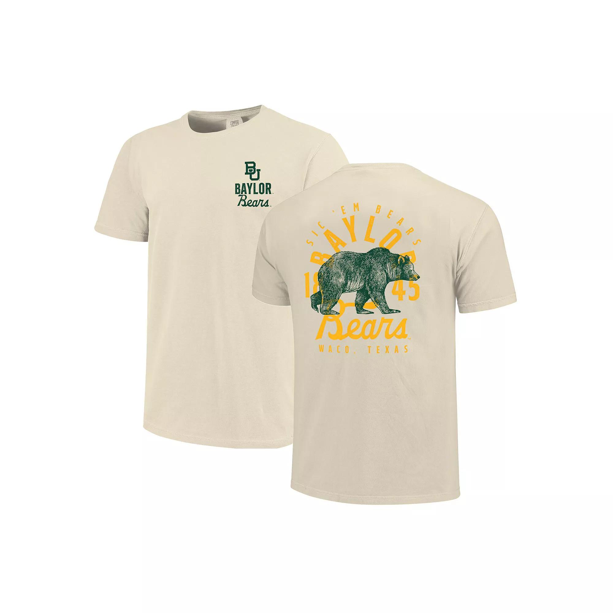 Men's Cream Baylor Bears Comfort Colors Mascot Overlay T-Shirt, Size: XL, Bay Beige Product Image