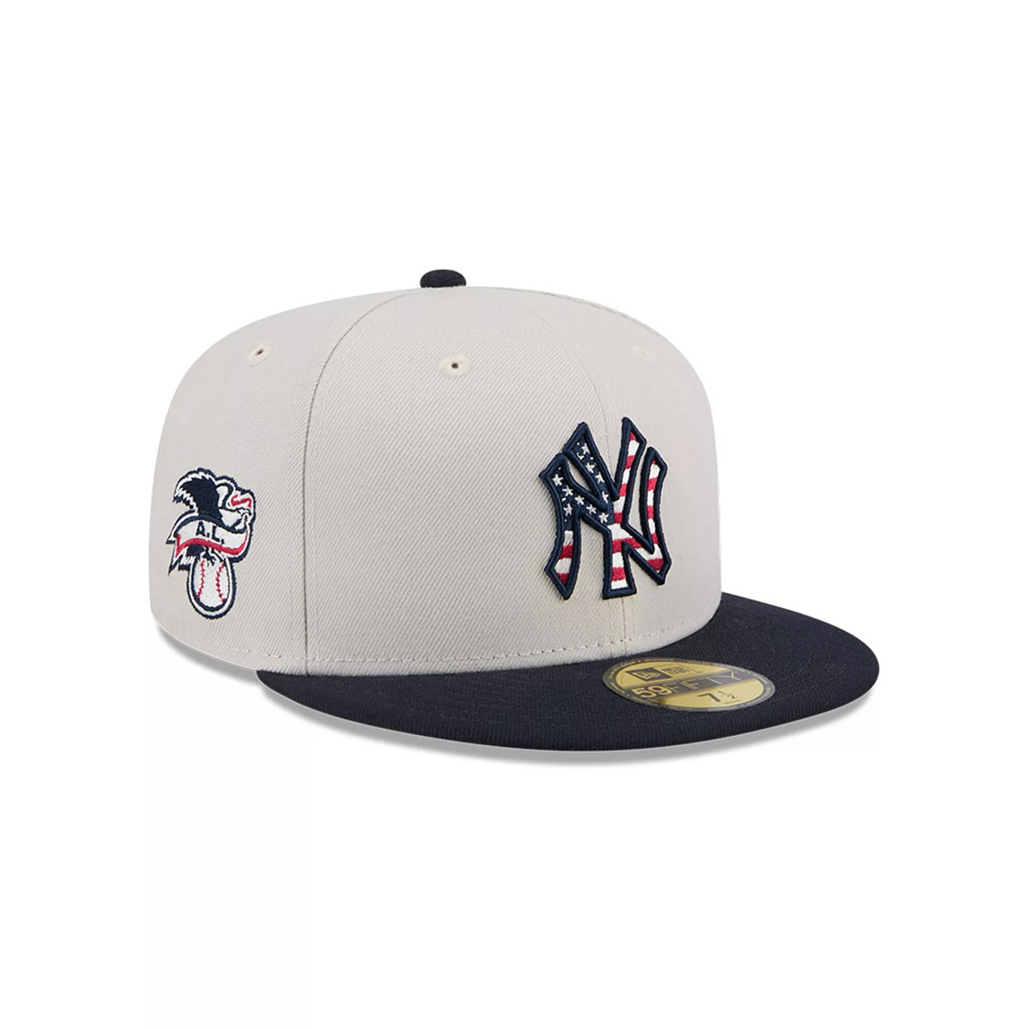 Men's New Era  Khaki/Black New York Yankees 2024 Fourth of July 59FIFTY Fitted Hat, Size: 7 3/4, Beig K Product Image