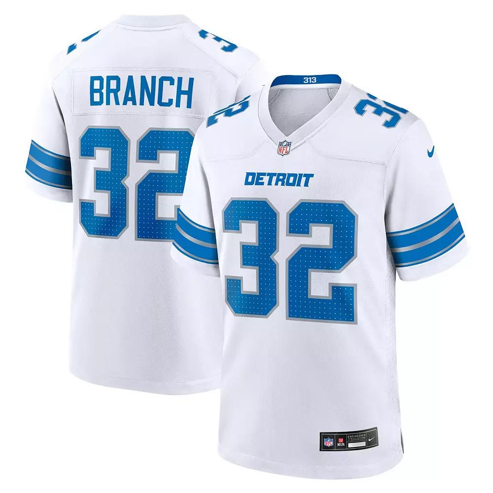 Men's Nike Brian Branch White Detroit Lions White Game Jersey,  Product Image