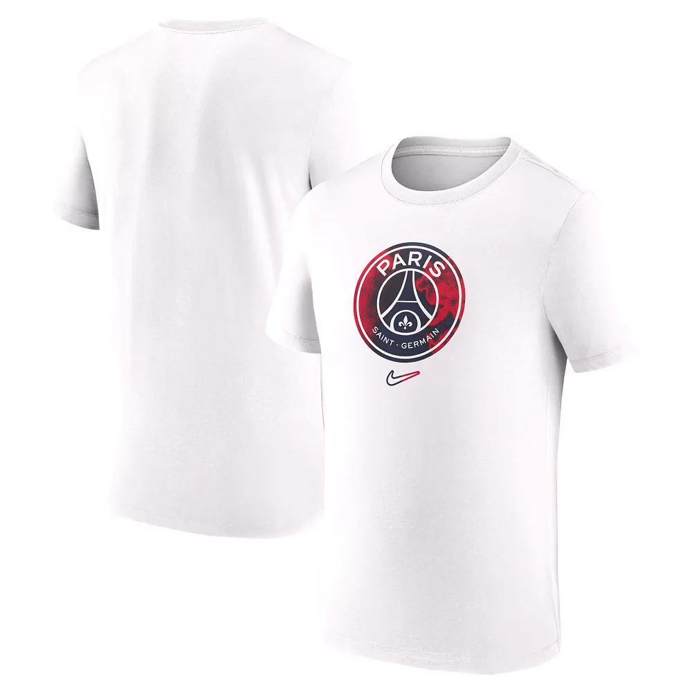Men's Nike White Paris Saint-Germain Crest T-Shirt, Size: Large, Psg White Product Image