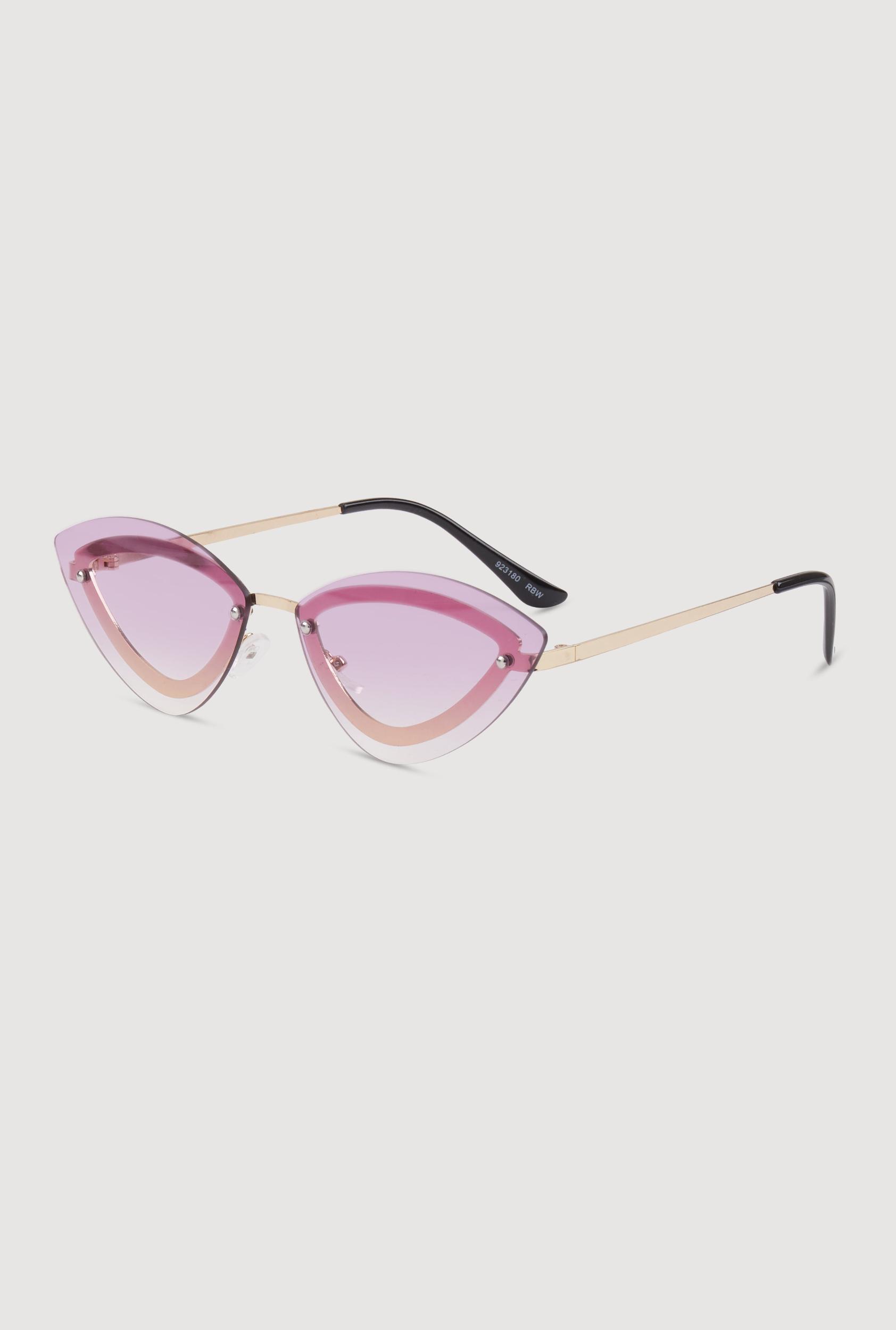Rimless Cat Eye Sunglasses Unisex Product Image