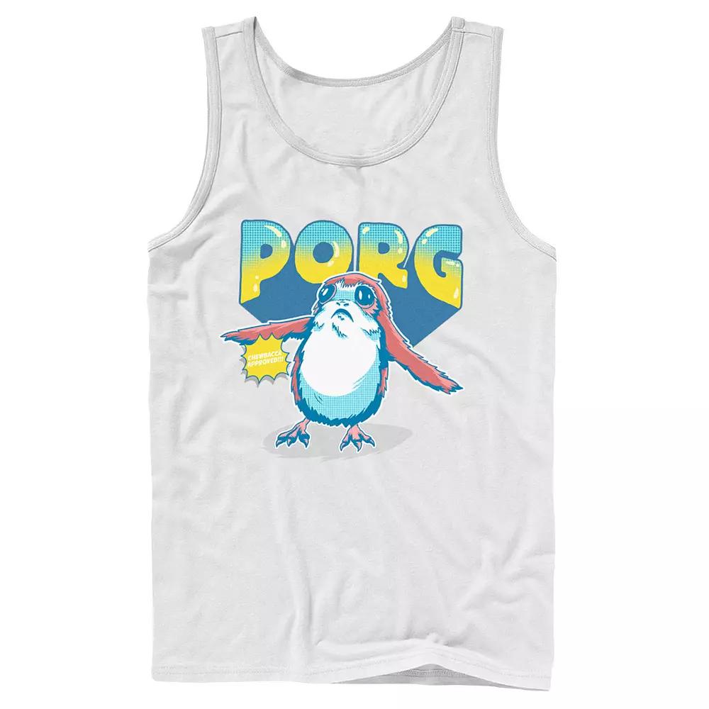 Men's Star Wars Porg Chewbacca Approved Comic Portrait Tank Top,  Product Image