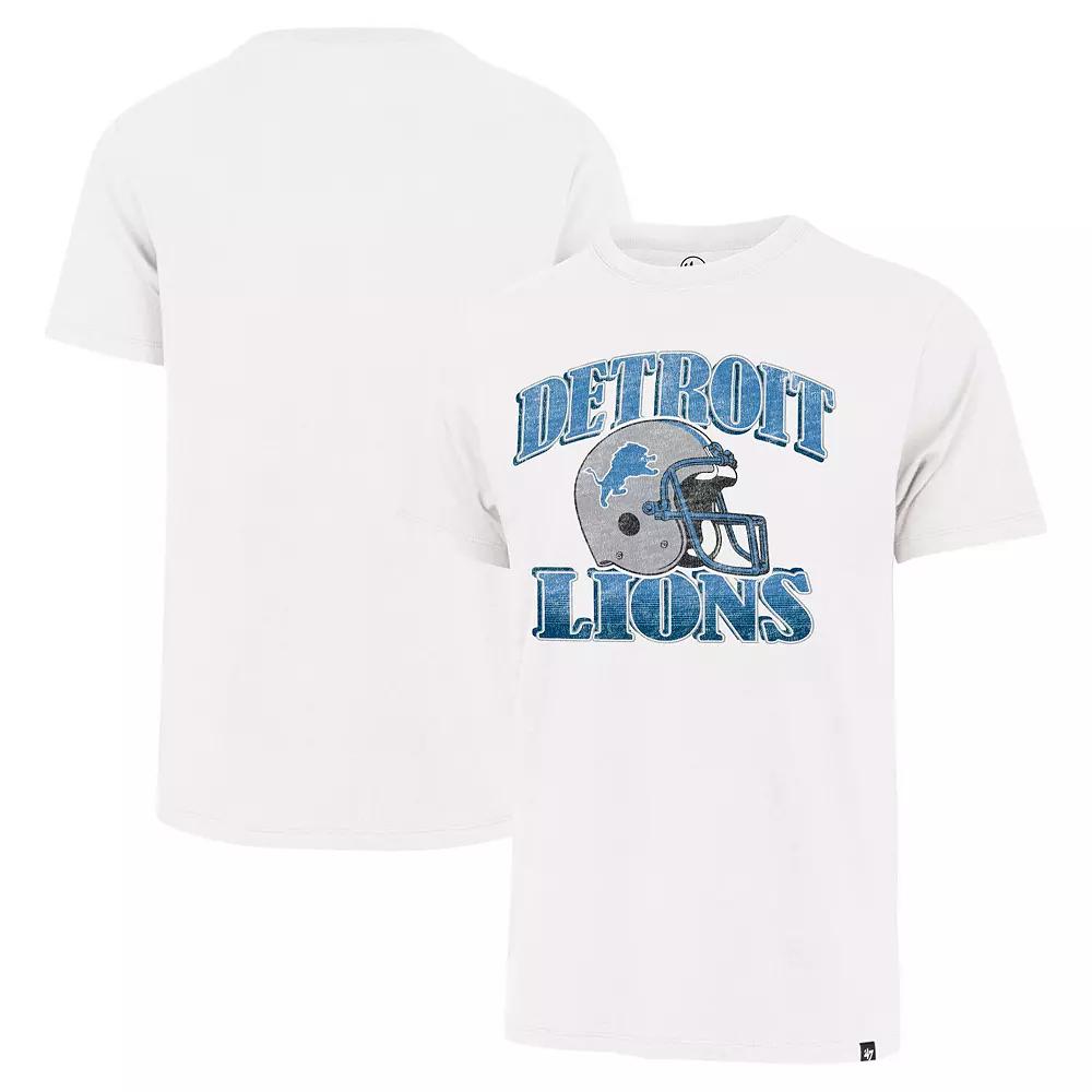 Men's '47 White Detroit Lions Overrun Franklin Throwback Logo T-Shirt,  Product Image