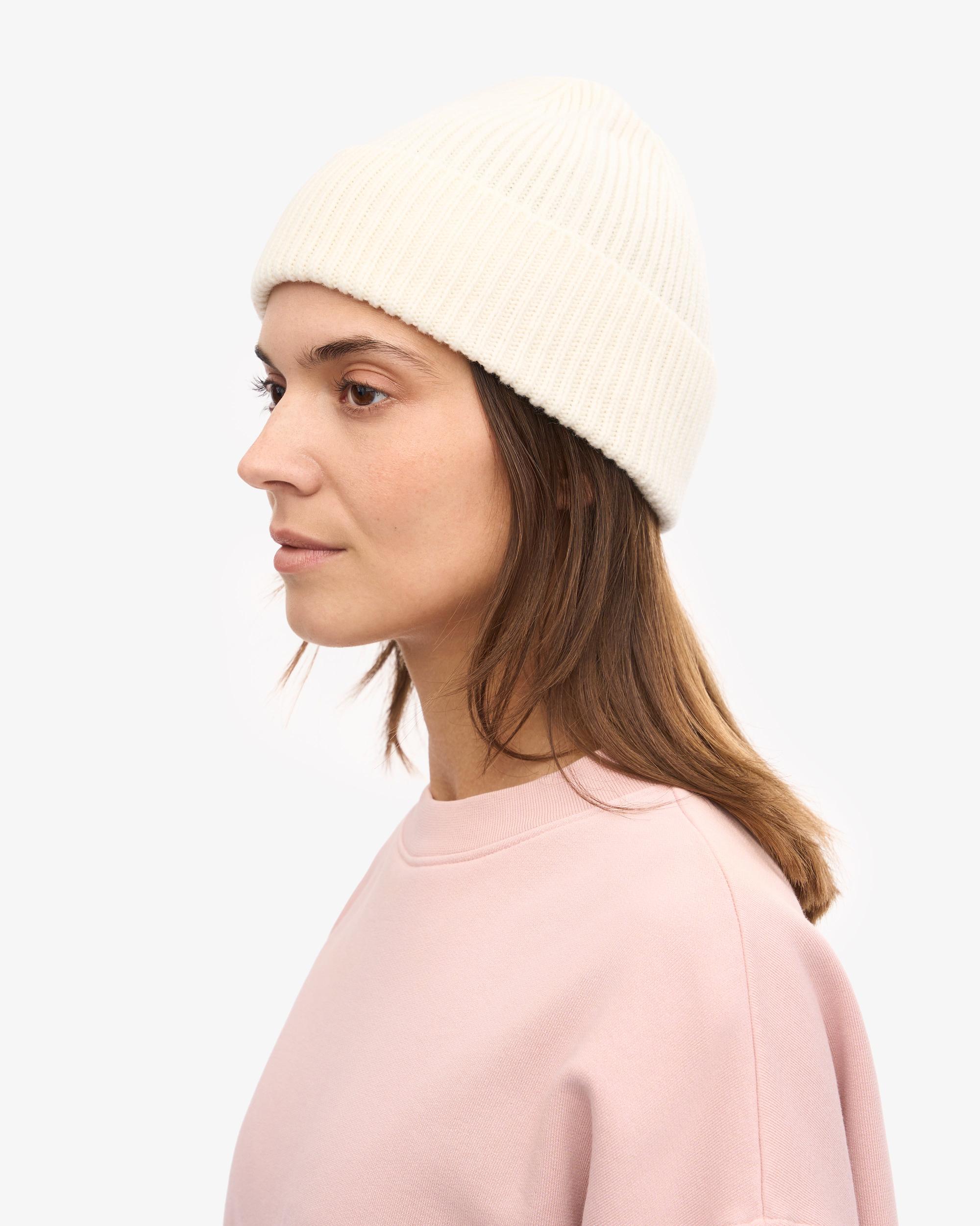Merino Wool Beanie - Optical White Product Image