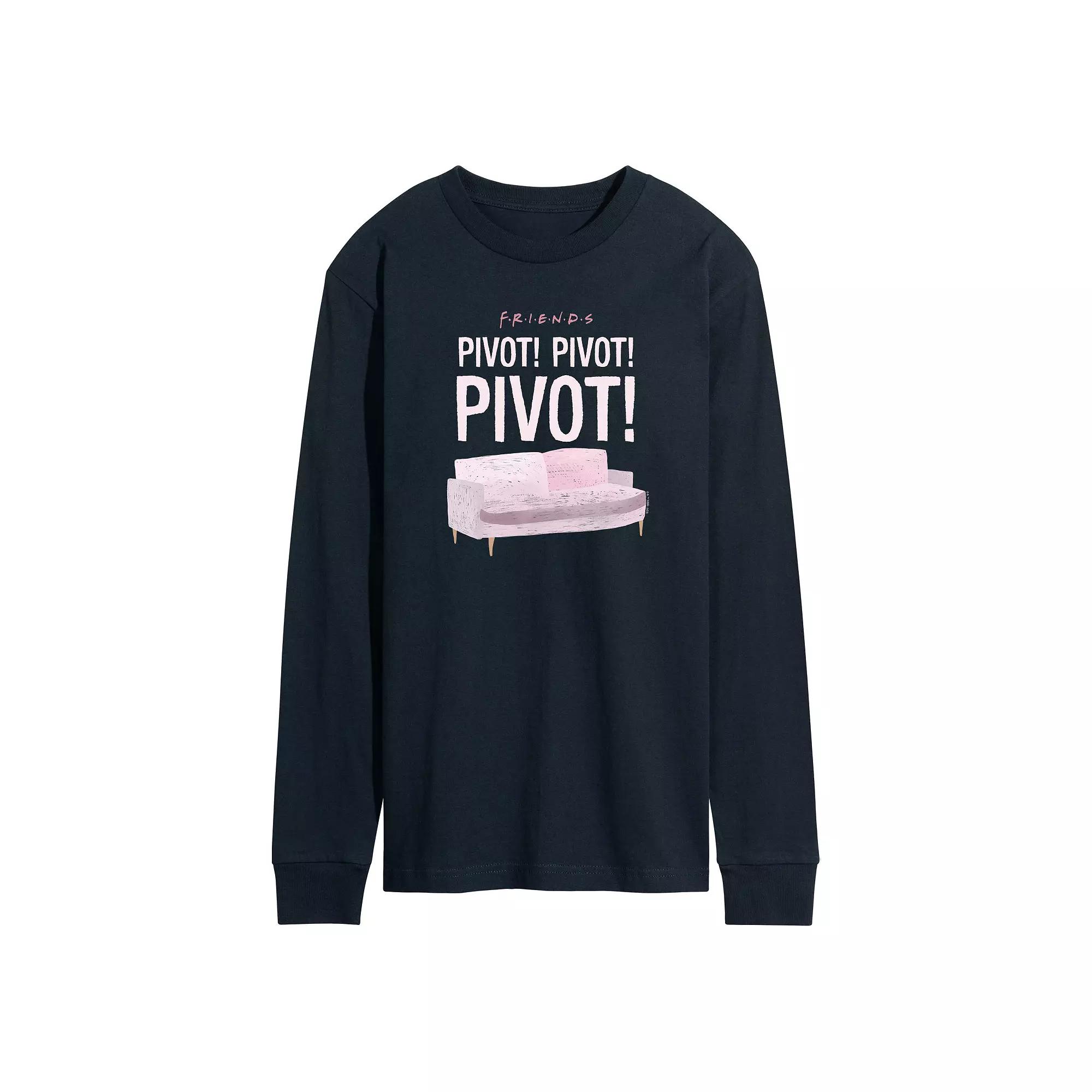 Men's Friends Sketchy Pivot Couch Long Sleeve Graphic Tee,  Product Image