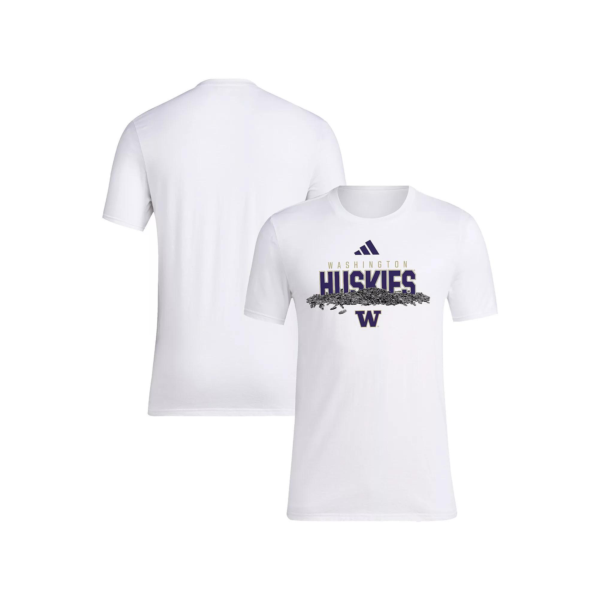 Men's adidas White Washington Huskies Baseball Sunflower Seeds T-Shirt,  Product Image
