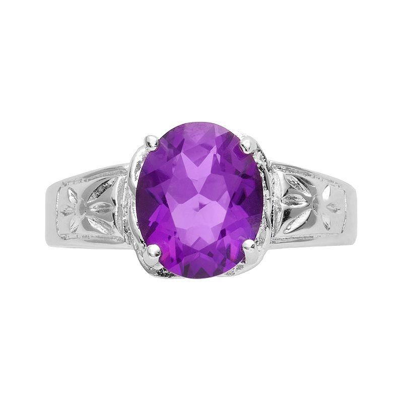 Traditions Jewelry Company Amethyst Large Oval Ring, Women's, Size: 8, Purple Product Image