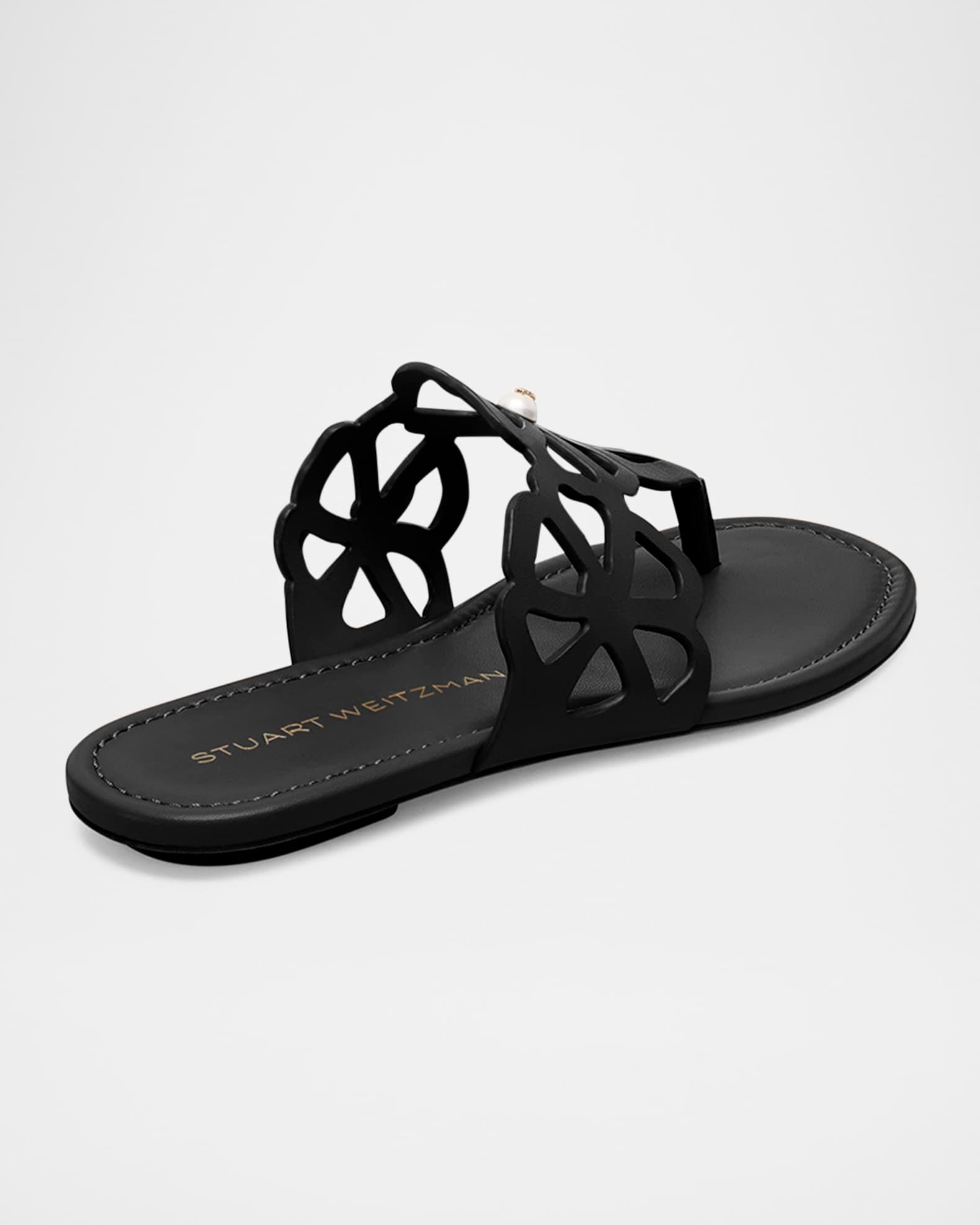 Jasmine Leather Cutout Thong Sandals Product Image