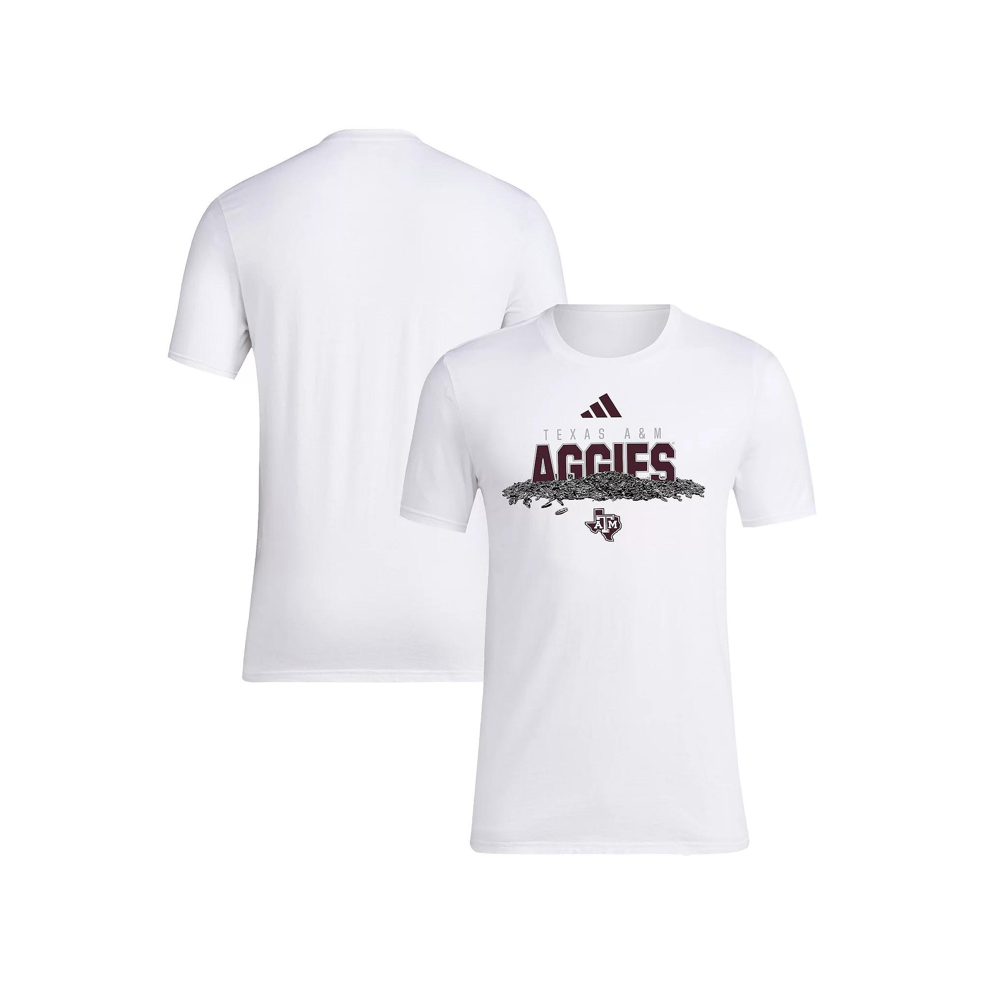 Men's adidas White Texas A&M Aggies Baseball Sunflower Seeds T-Shirt, Size: Large Product Image
