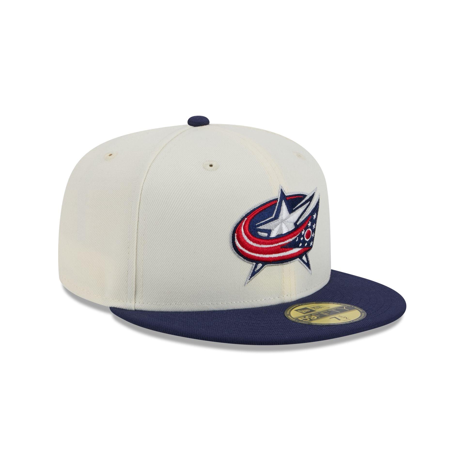 Columbus Blue Jackets Chrome White 59FIFTY Fitted Hat Male Product Image
