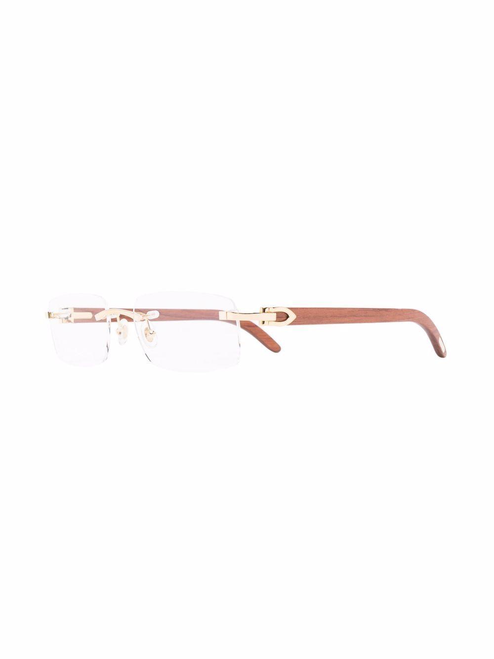 rimless square-frame glasses Product Image