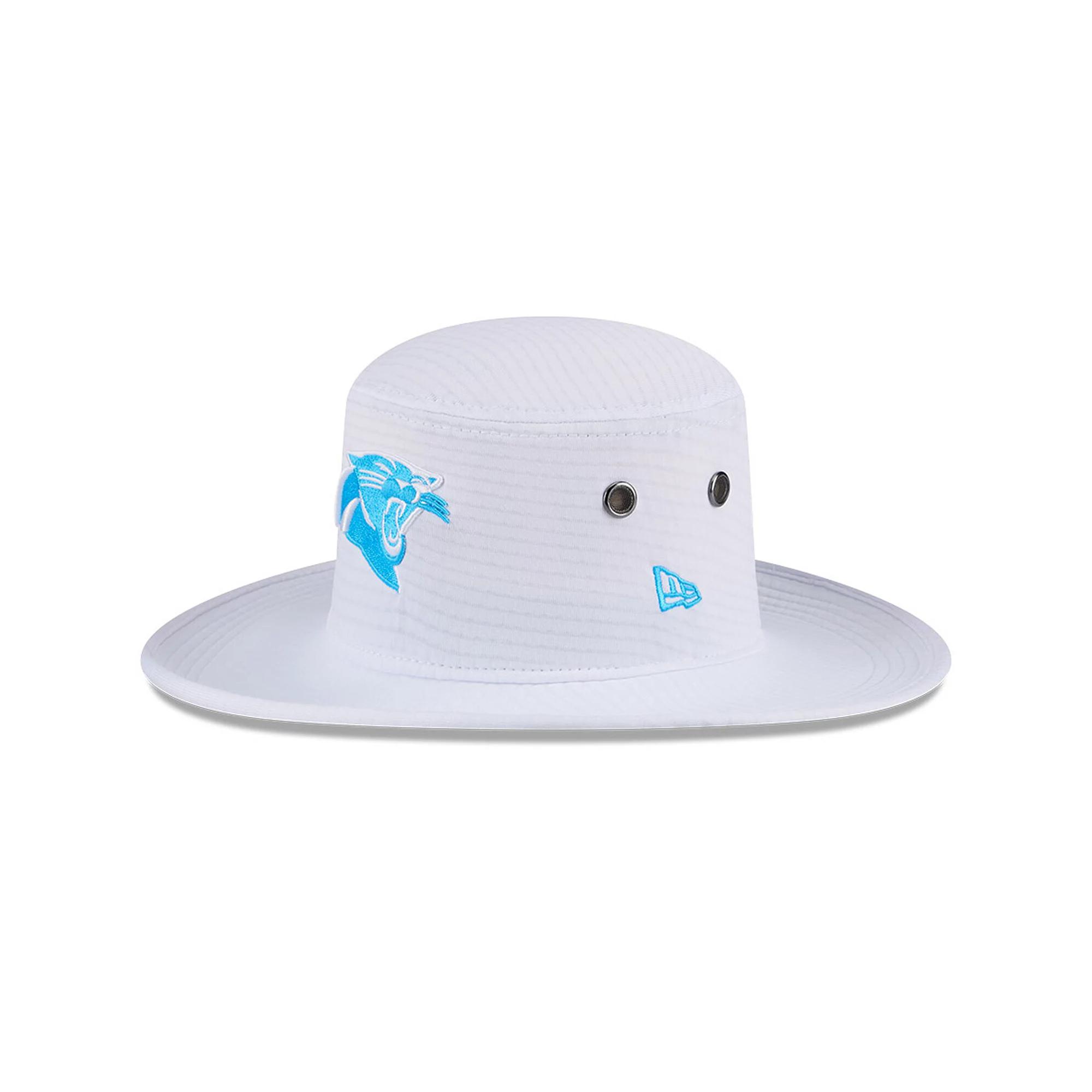 Men's New Era White Carolina Panthers 2024 NFL Training Camp Panama Bucket Hat Product Image