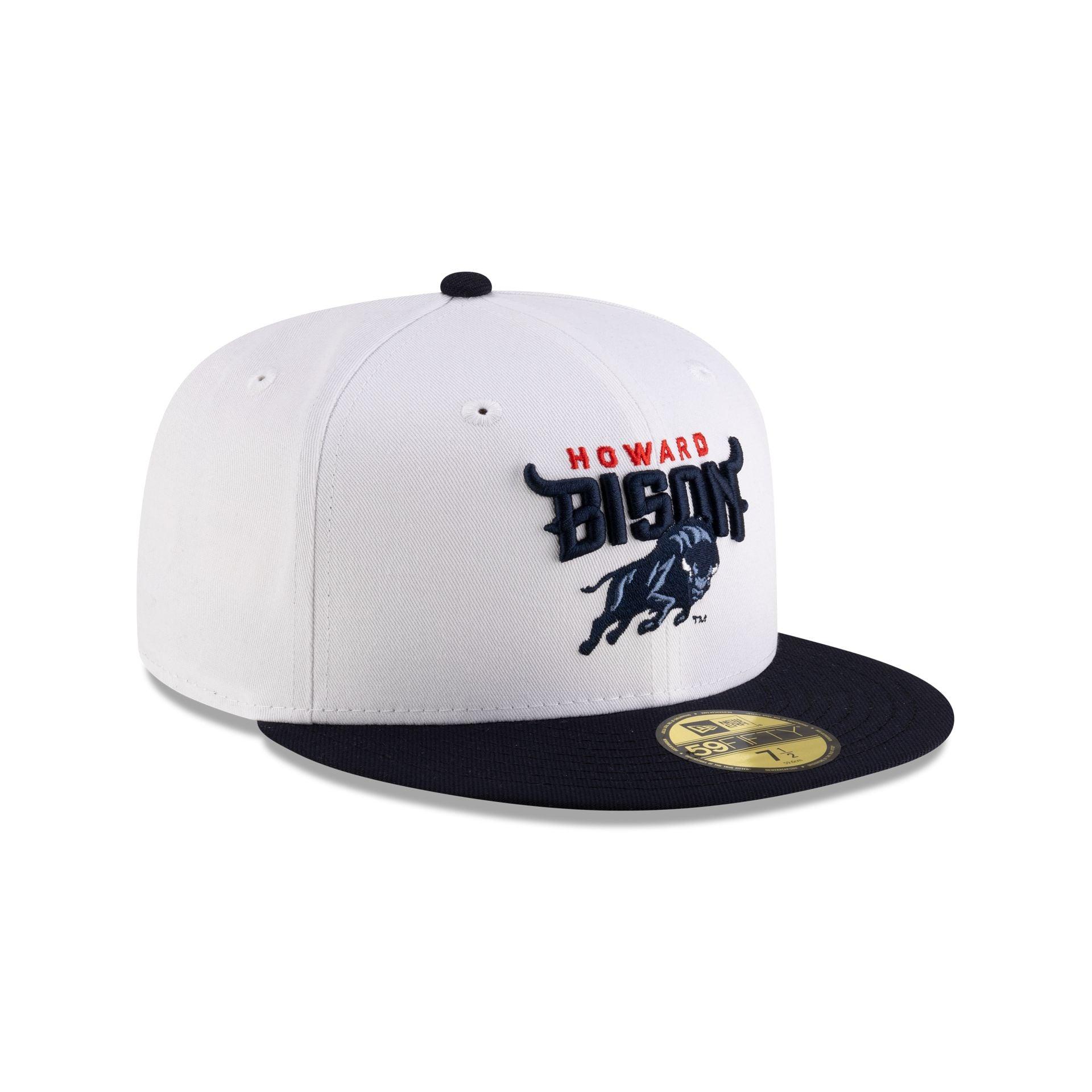 Howard Bison White Navy 59FIFTY Fitted Hat Male Product Image