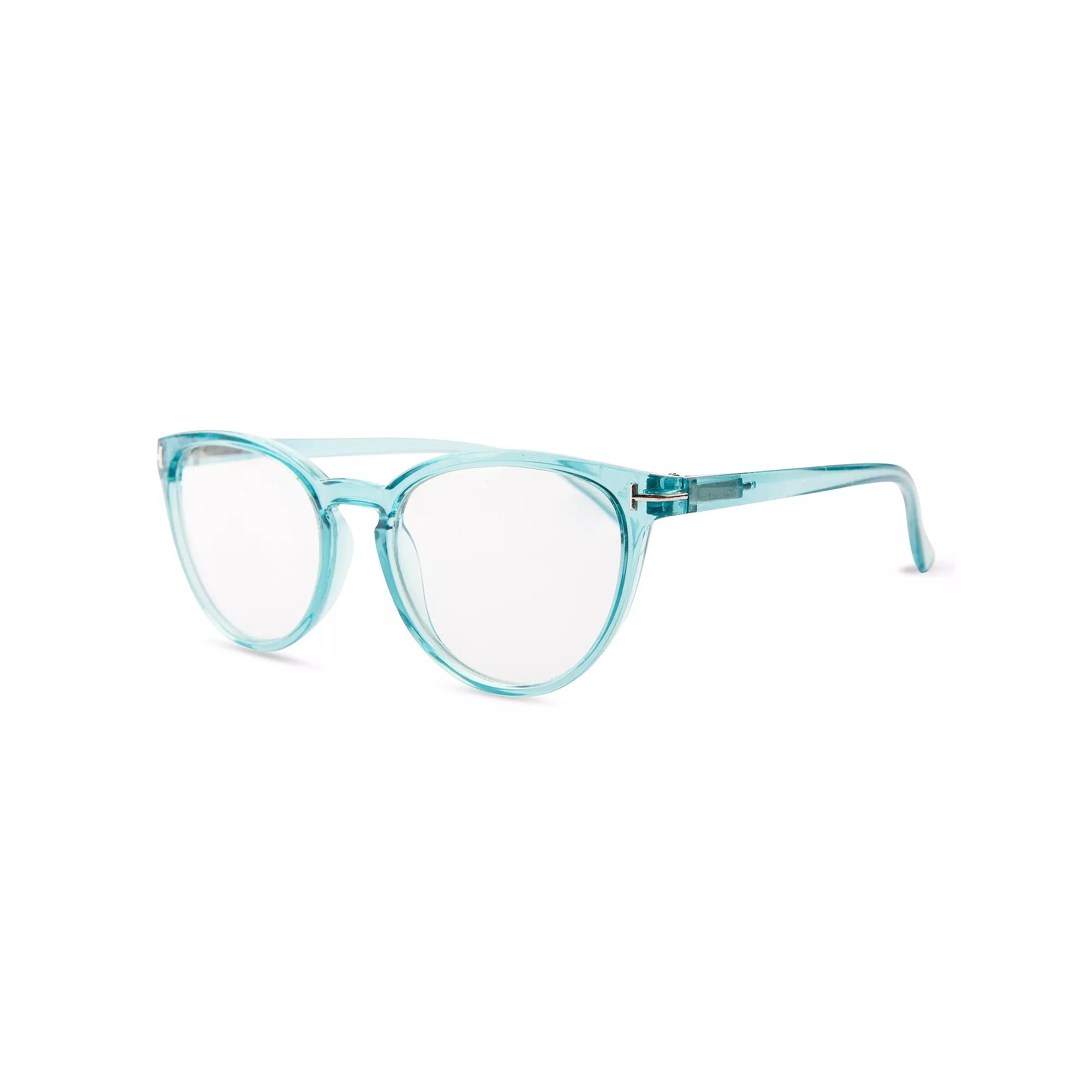 Women's Clearvue Blue Oval Opaque Reading Glasses, Size: 3.5, Blue Palm Product Image