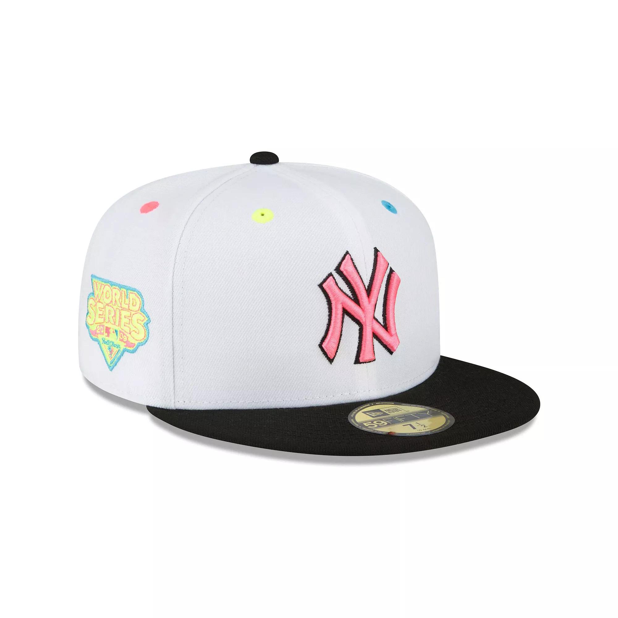 Men's New Era White New York Yankees Neon Eye 59FIFTY Fitted Hat, Size: 7 3/4 Product Image