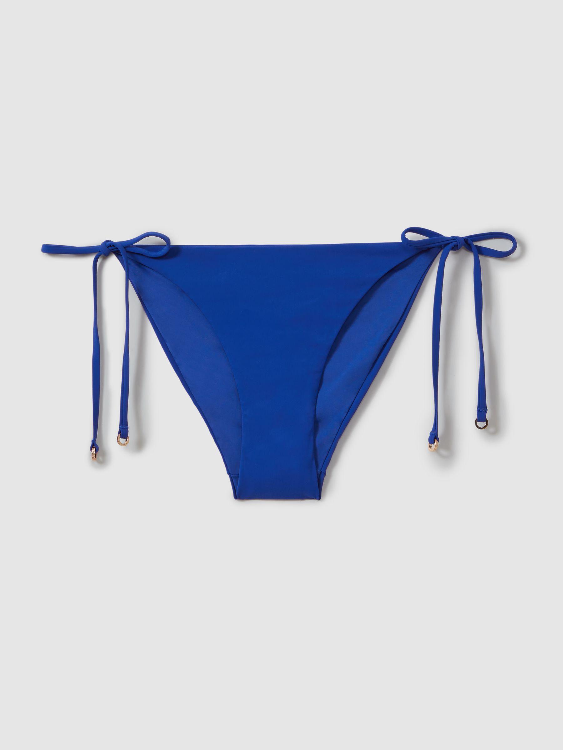 Mid Rise Bikini Bottoms in Cobalt Blue Product Image