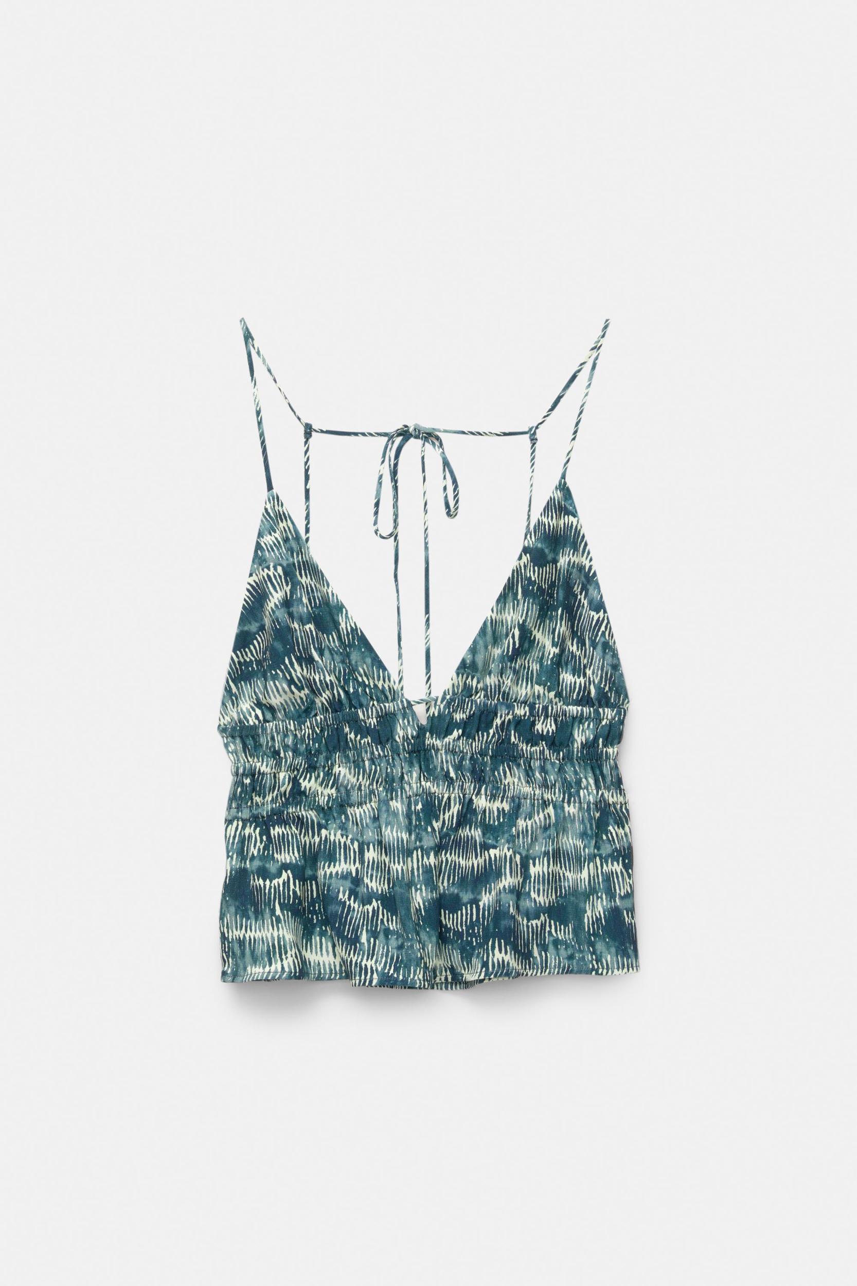 Printed gathered top Product Image