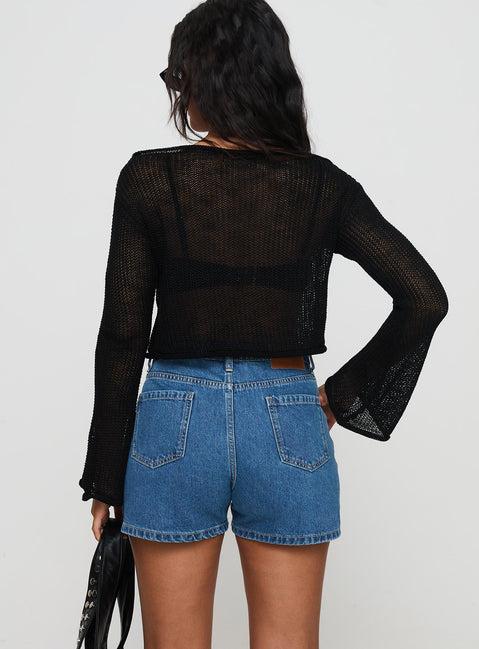 Saldana Shorts Mid Blue Denim Petite Product Image