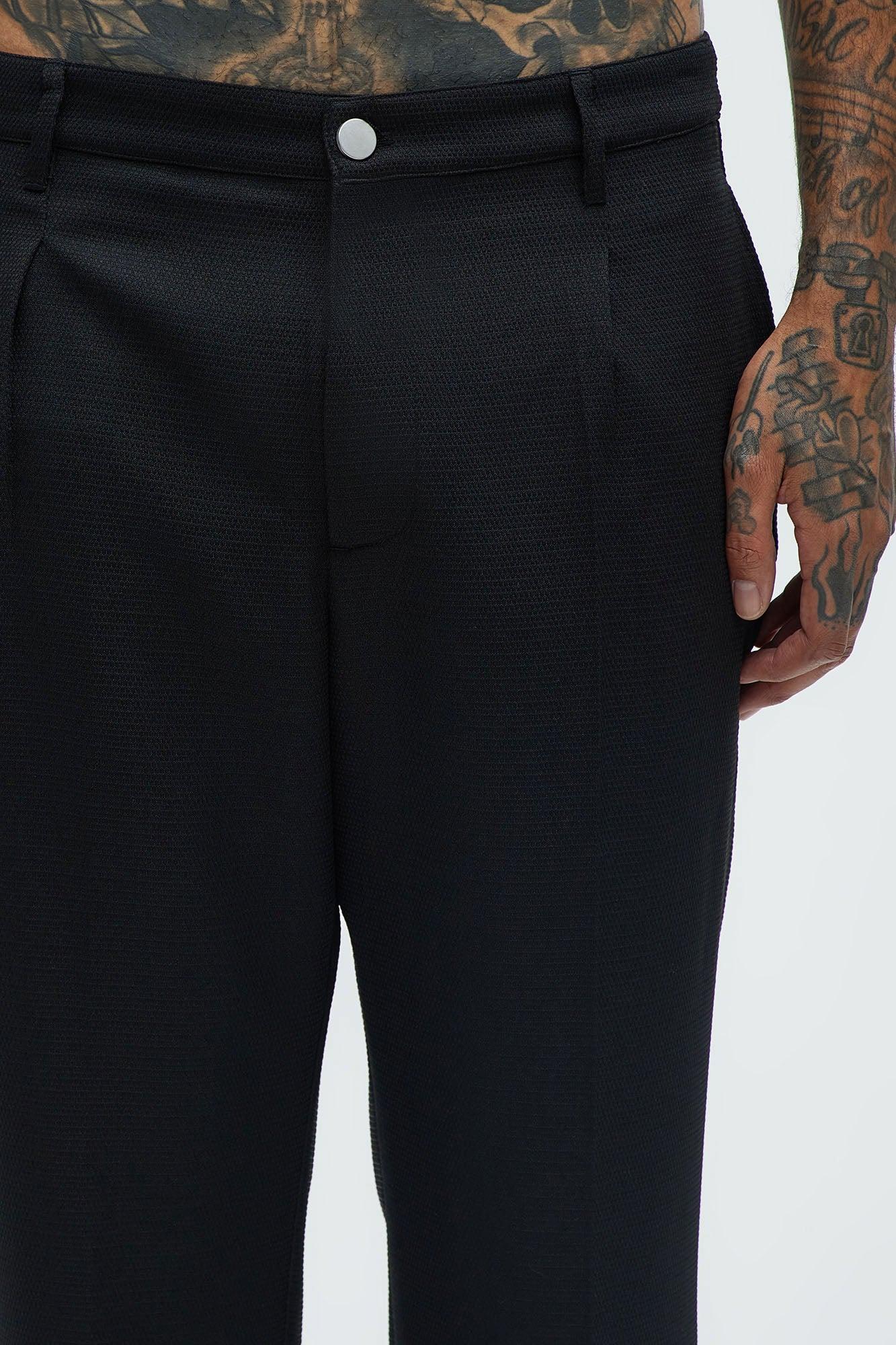 Kerr Pleated Straight Trousers - Black Product Image