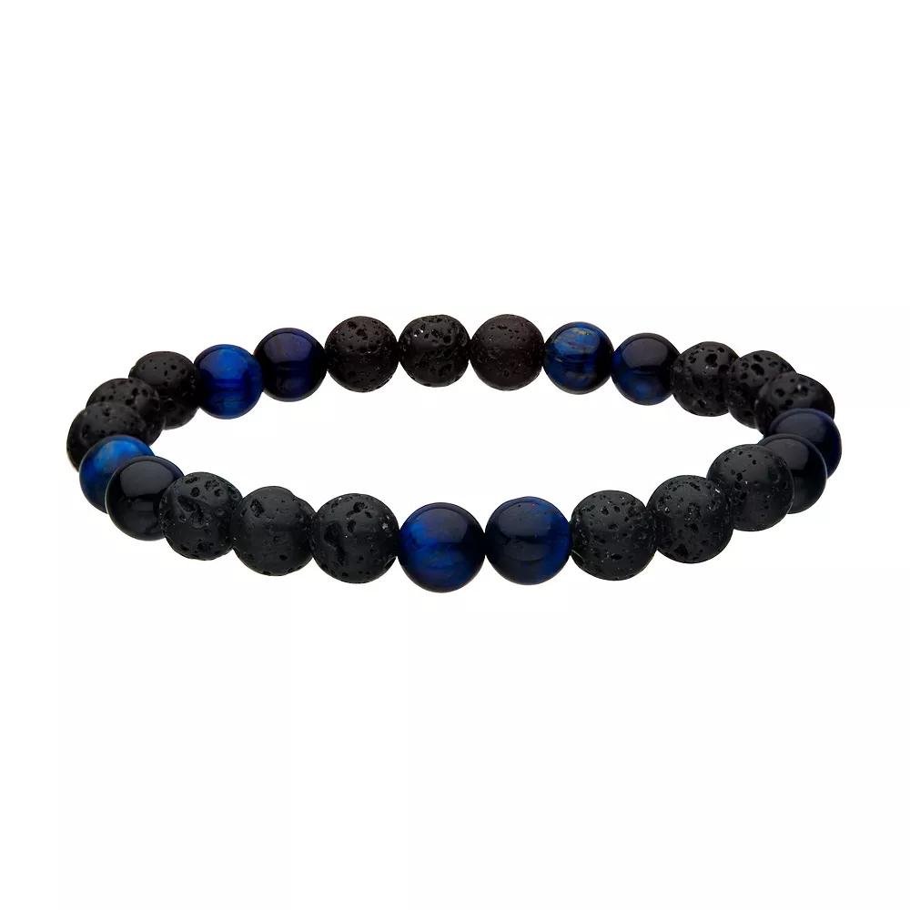 DANTE Men's Lava Bead & Blue Tiger's Eye Bead Bracelet,  Product Image