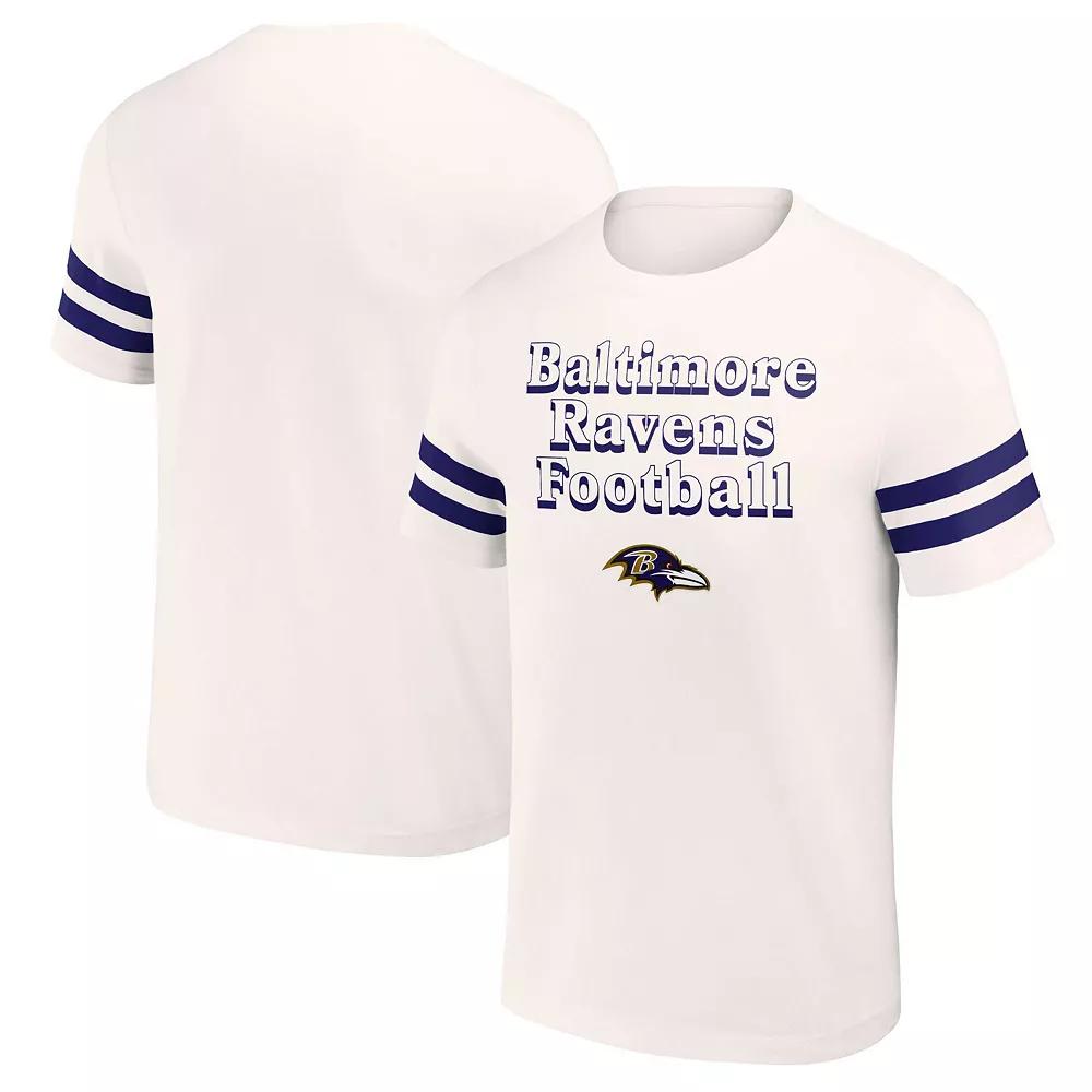 Men's NFL x Darius Rucker Collection by Fanatics Cream Baltimore Ravens Vintage T-Shirt,  Product Image