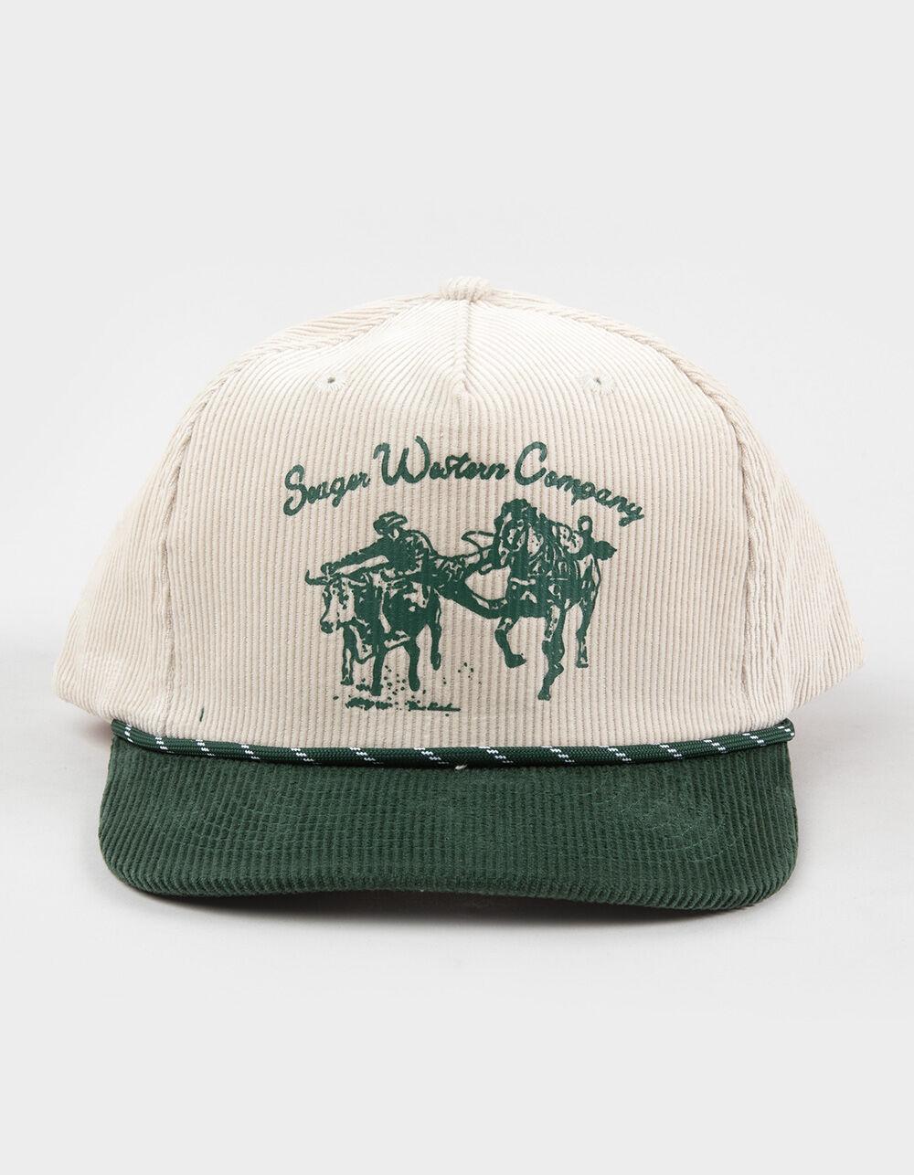 SEAGER Los Rios Corduroy Snapback Hat - GREEN COMBO Product Image