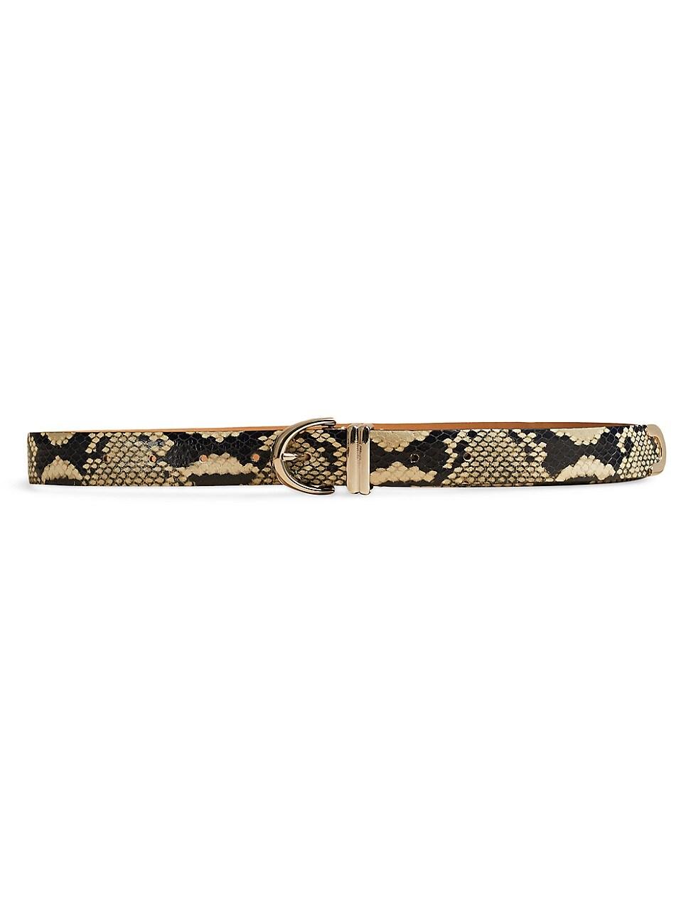 Womens The Bambi Python-Embossed Leather Belt Product Image