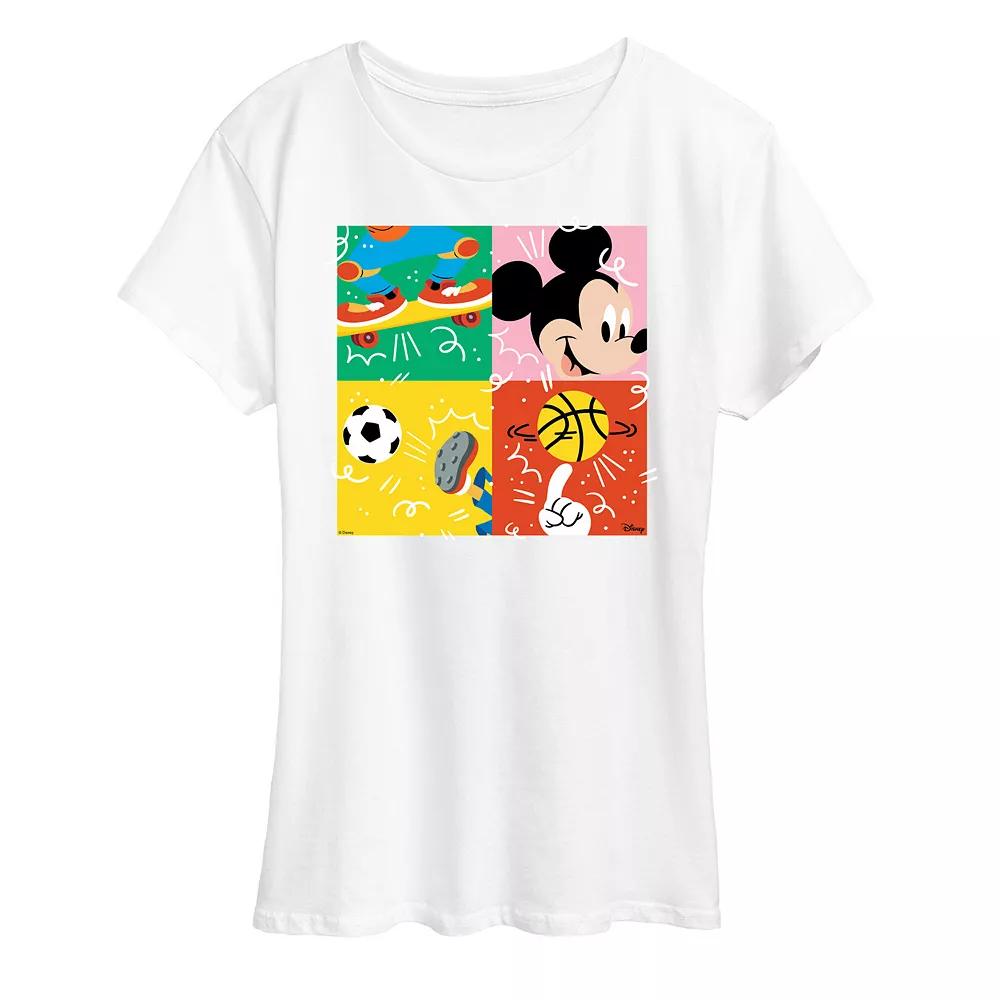 Disney's Mickey Mouse Women's Sports Grid Graphic Tee,  Product Image