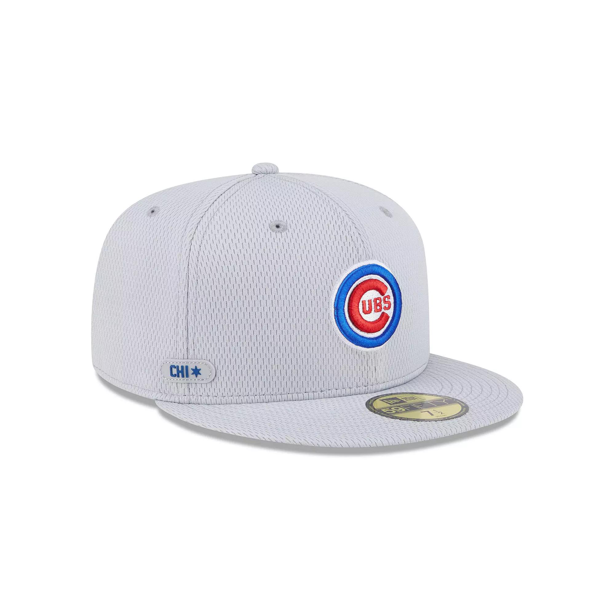 Men's New Era Gray Chicago Cubs 2025 MLB Clubhouse 59FIFTY Fitted Hat,  Product Image