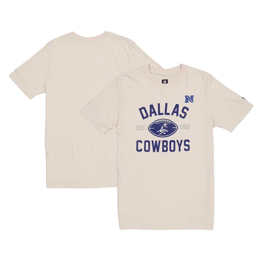 Men's New Era Cream Dallas Cowboys Historic T-Shirt, Size: 2XL, Beige Product Image