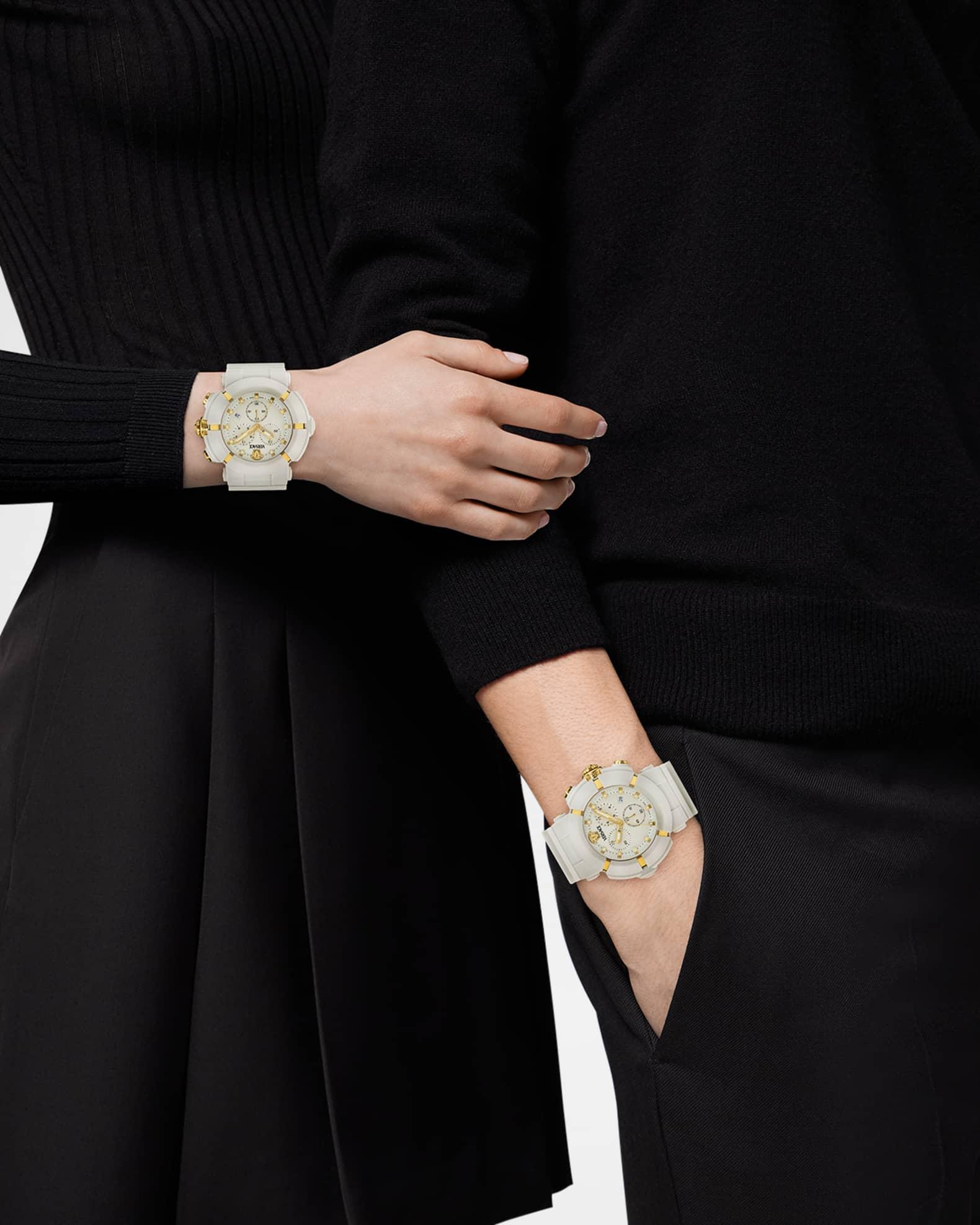 Real Active Chrono 45MM White Ecoceramic Watch Product Image