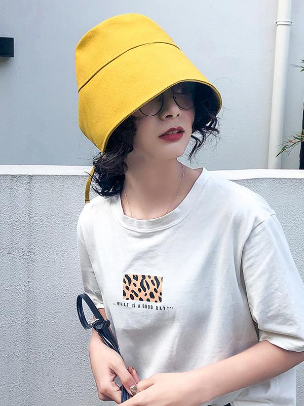 Going Out Solid Color Sun Protection Fisherman Hat Product Image