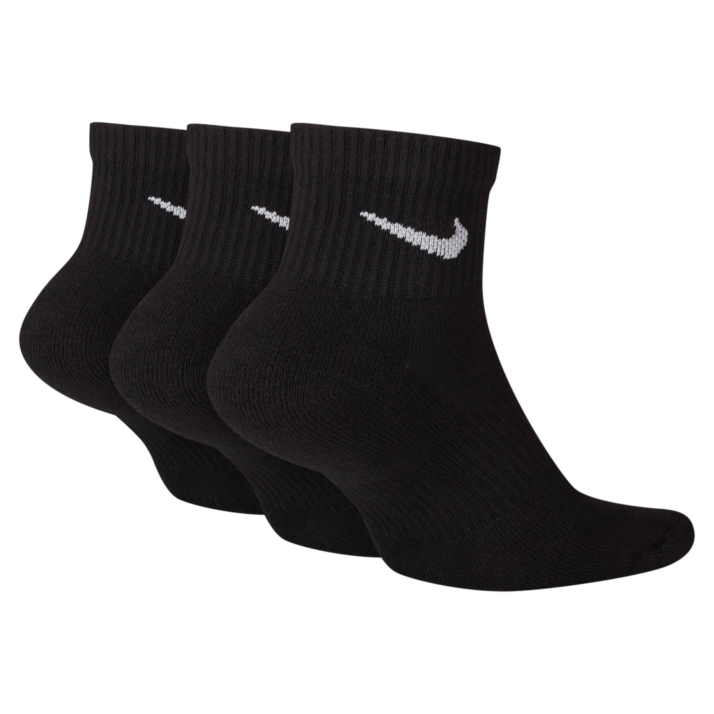 Nike Mens Everyday Plus Cushioned Training Ankle Socks (3 Pairs) | SX6890-010 Product Image
