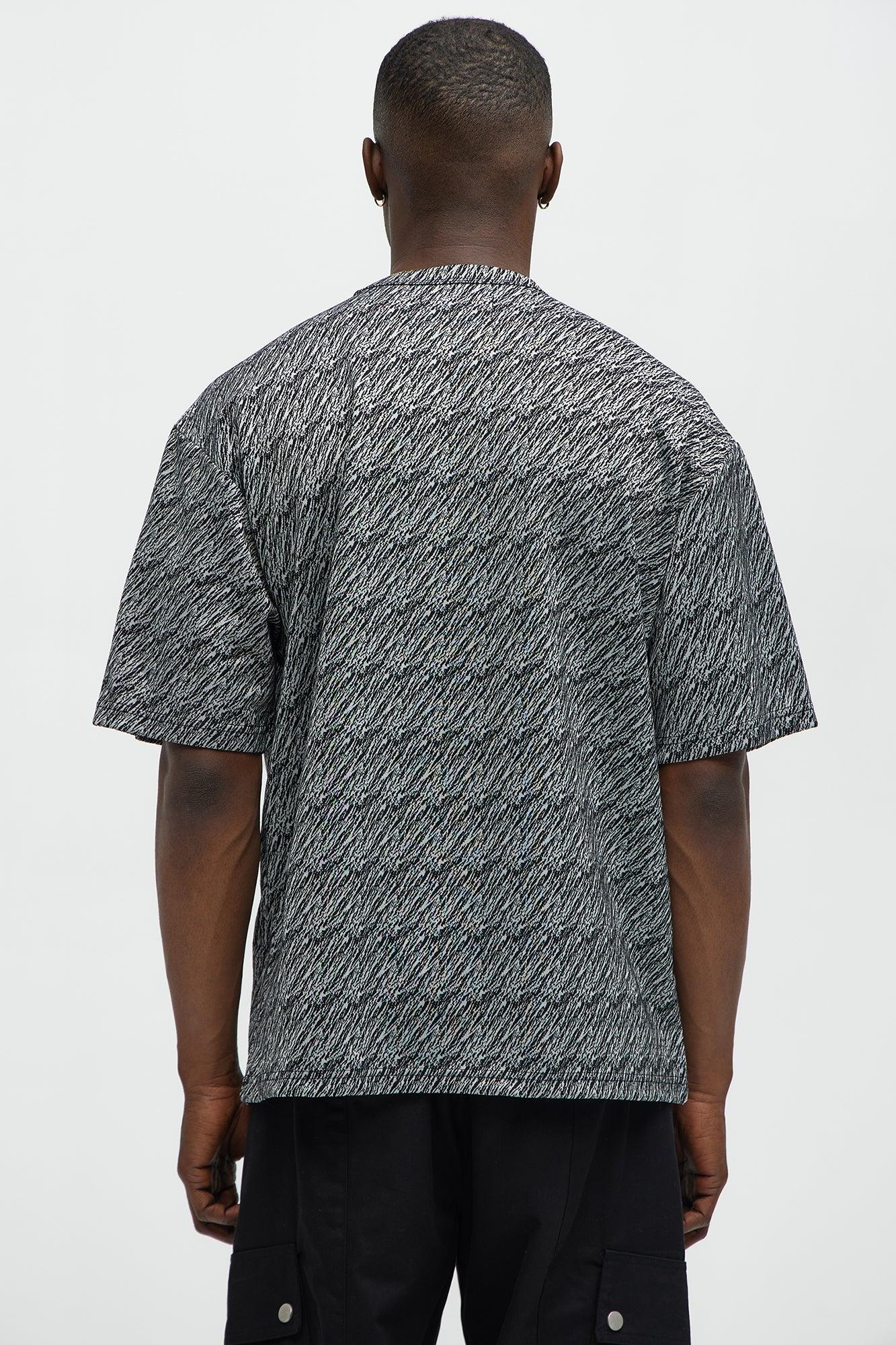 Nash Marble Texture Relaxed Short Sleeve Tee - Black Product Image