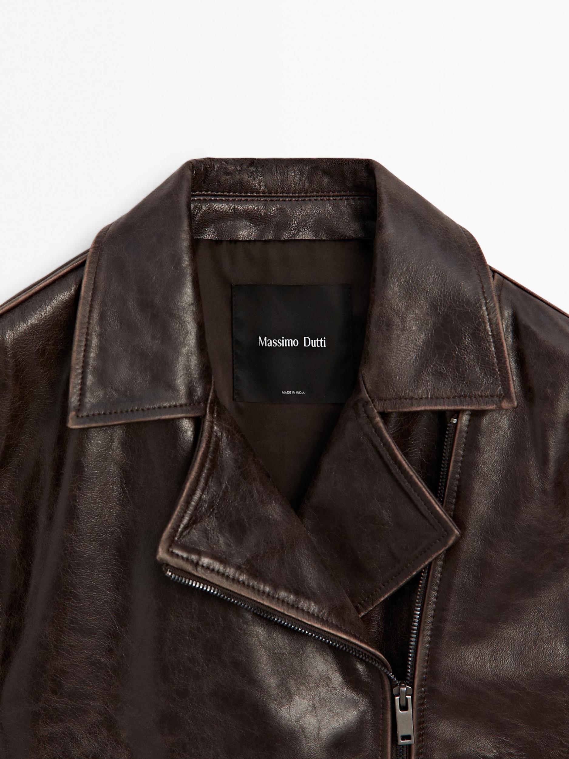 Nappa leather biker jacket Product Image