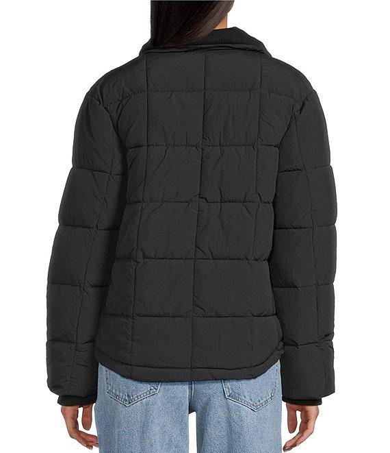Copper Key Knit Collar Winter Puffer Jacket Product Image