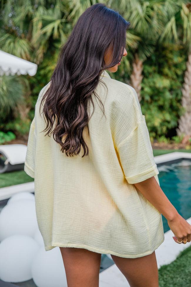 Names In The Sand Yellow And Pink Side Cutout Jacquard Swimsuit FINAL SALE Product Image