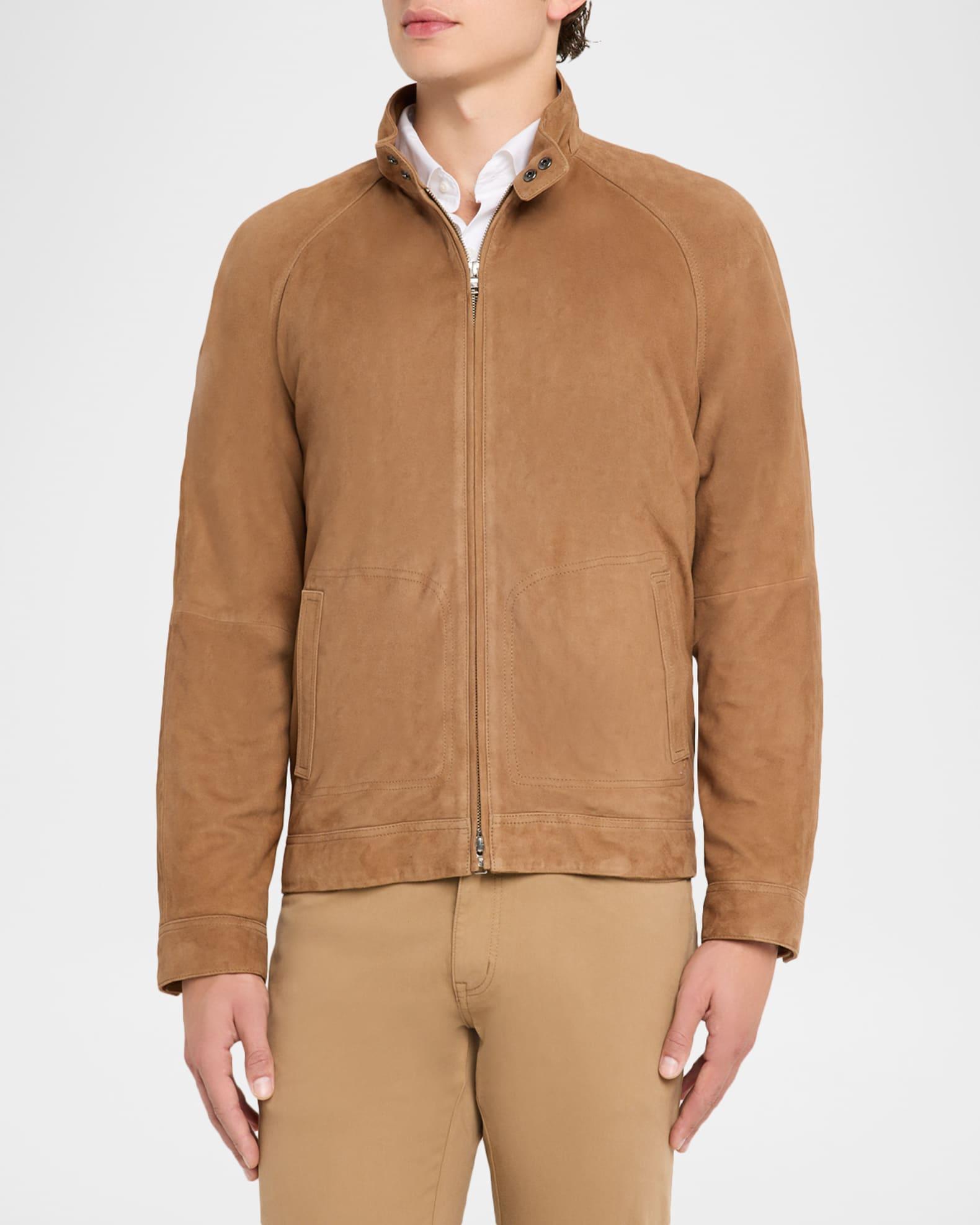 Men's Soho Stretch Suede Bomber Jacket Product Image