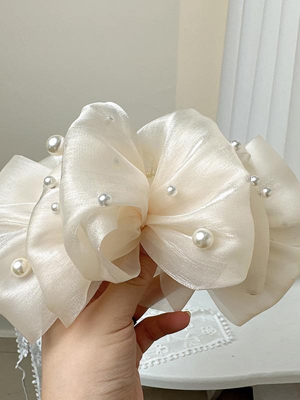 Flower Shape Gauze See-Through Clawclip Hairclaw Product Image
