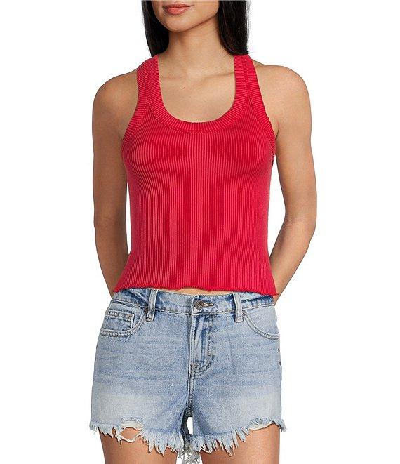 Moa Moa Ribbed Scoop Neck Tank Product Image