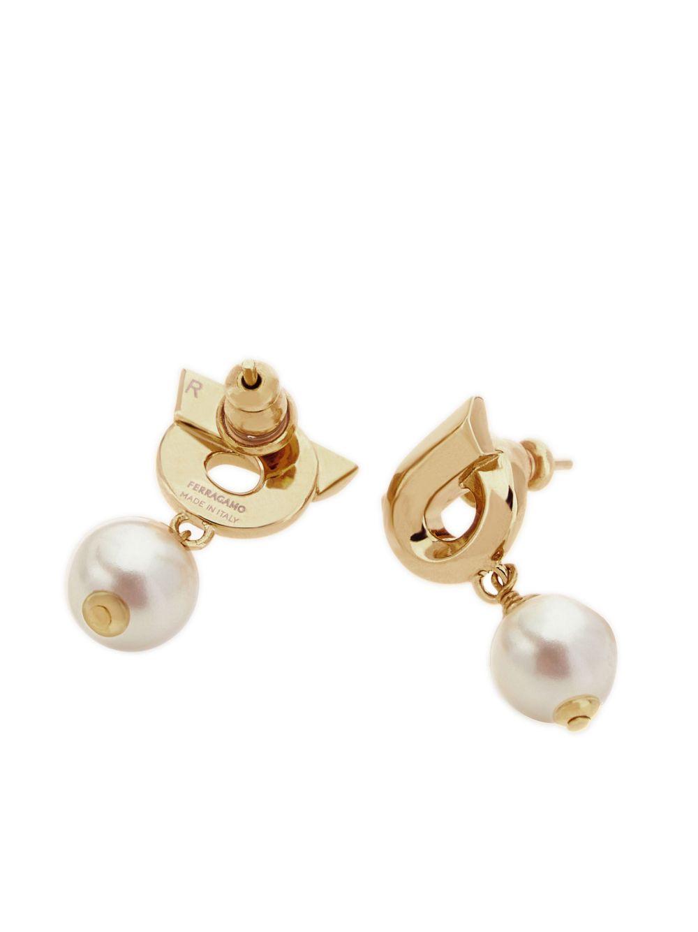 faux-pearl Gancini earrings Product Image